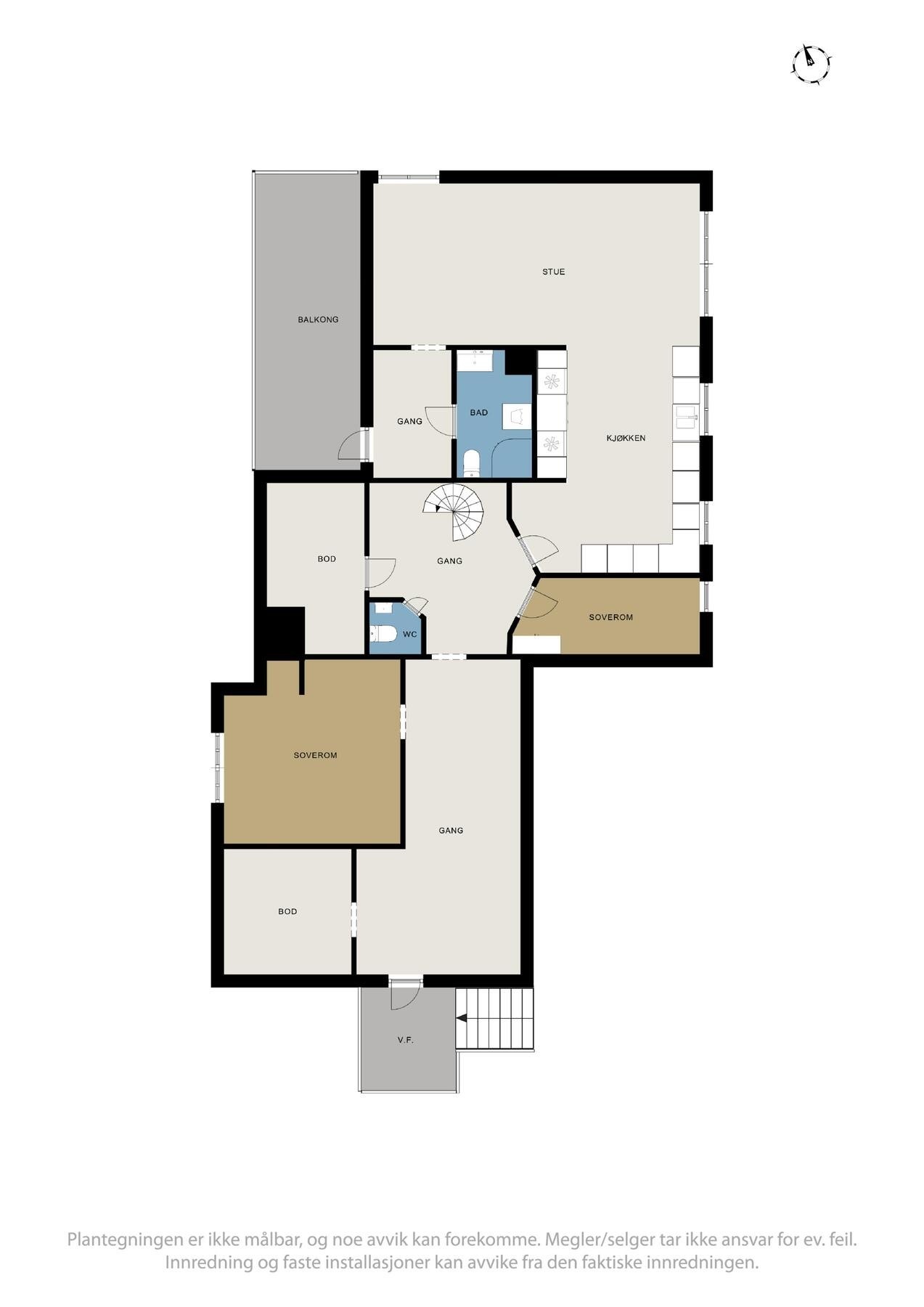 Plantegning 2. etasje Galleribilde