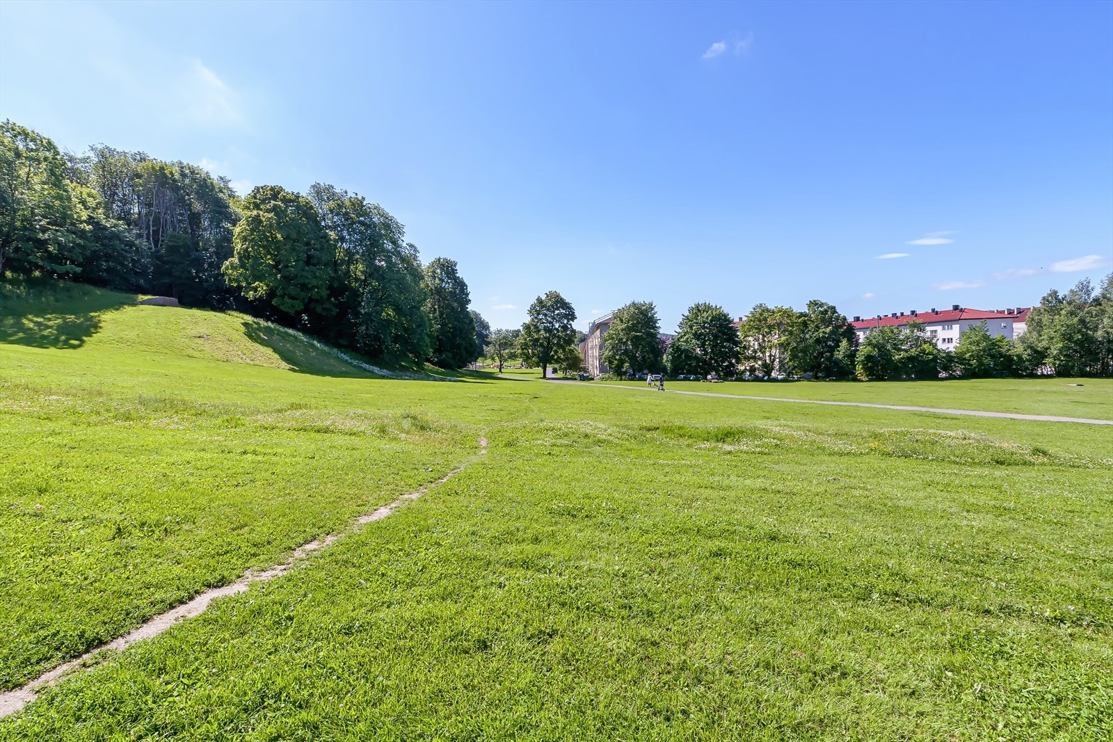 Flotte Ola Narr parken ligger som nærmeste nabo, og fungerer som et samlingspunkt både på sommer- og vinterstid Galleribilde
