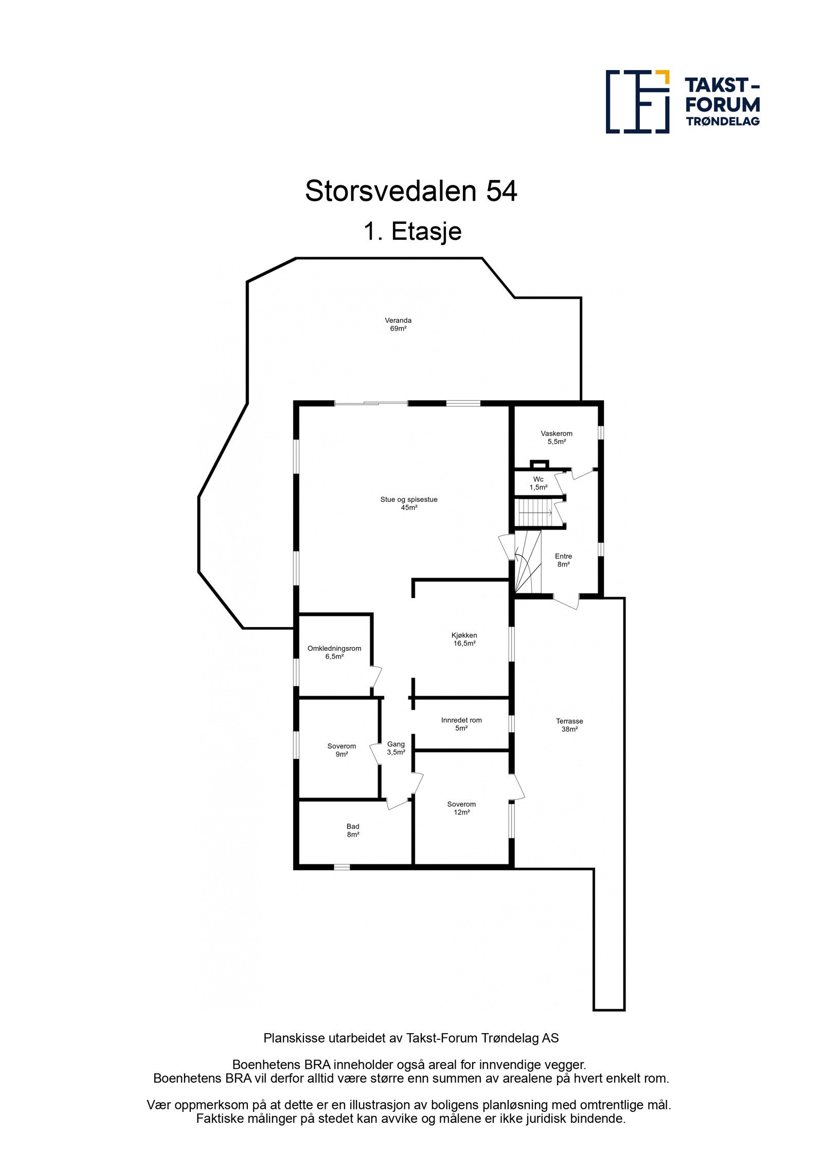 Plantegning 1.etasje Galleribilde