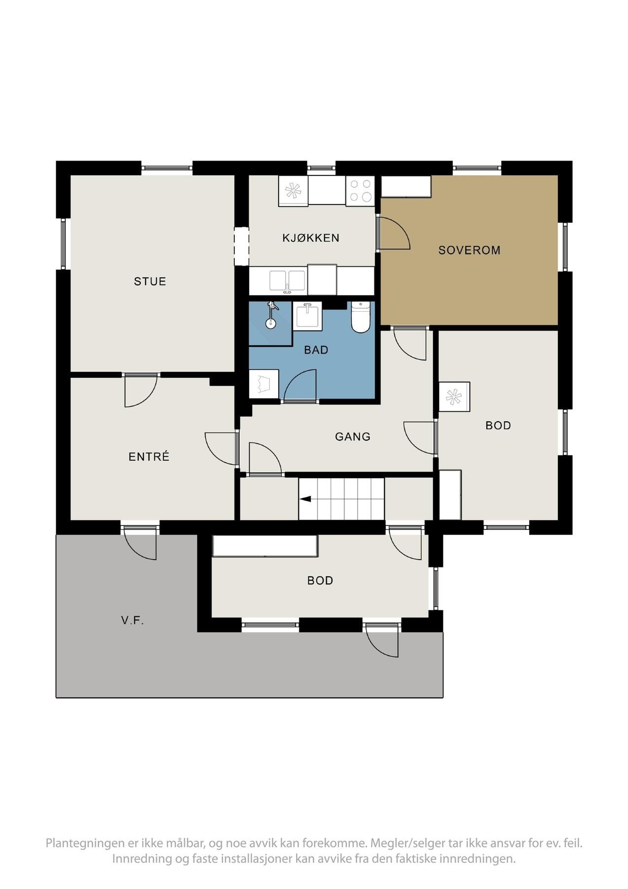 Planskisse 1. etasje Galleribilde
