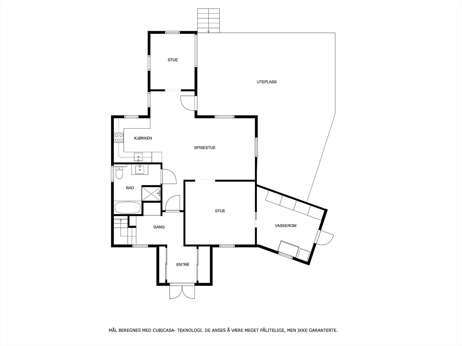 Plantegning 1.etasje hoveddel. Galleribilde
