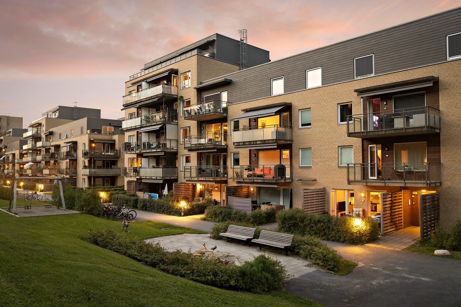 Området er pent opparbeidet. Galleribilde