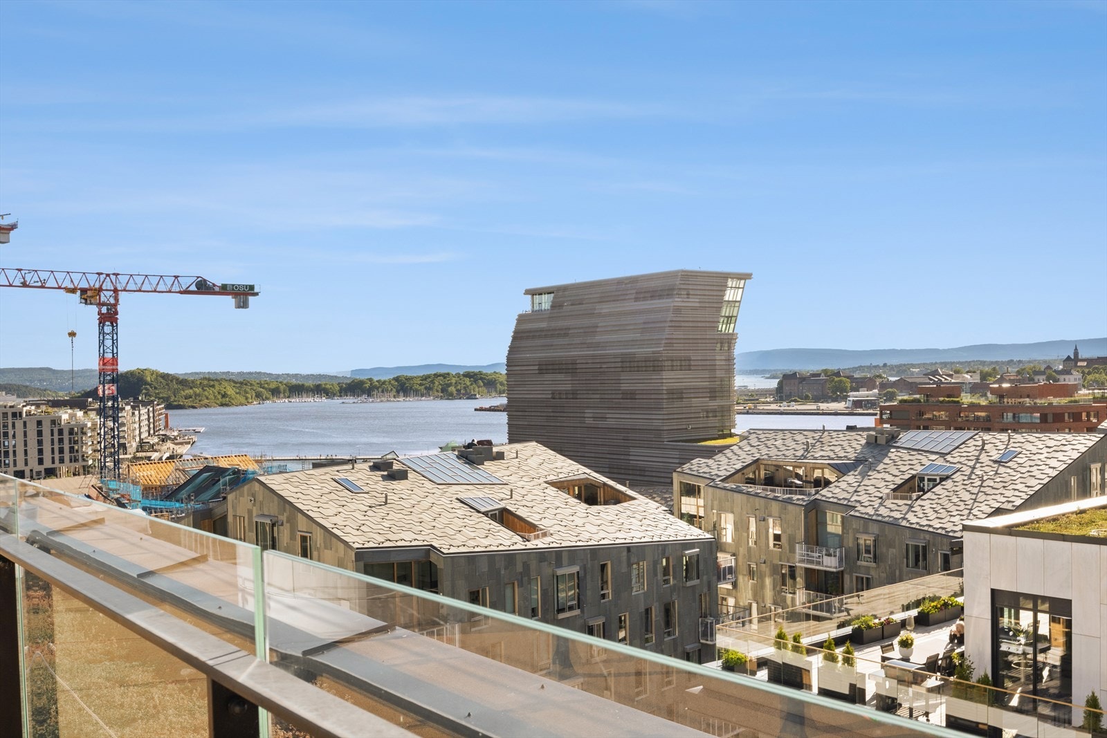 Fin 360 graders utsikt fra takterrassen Galleribilde