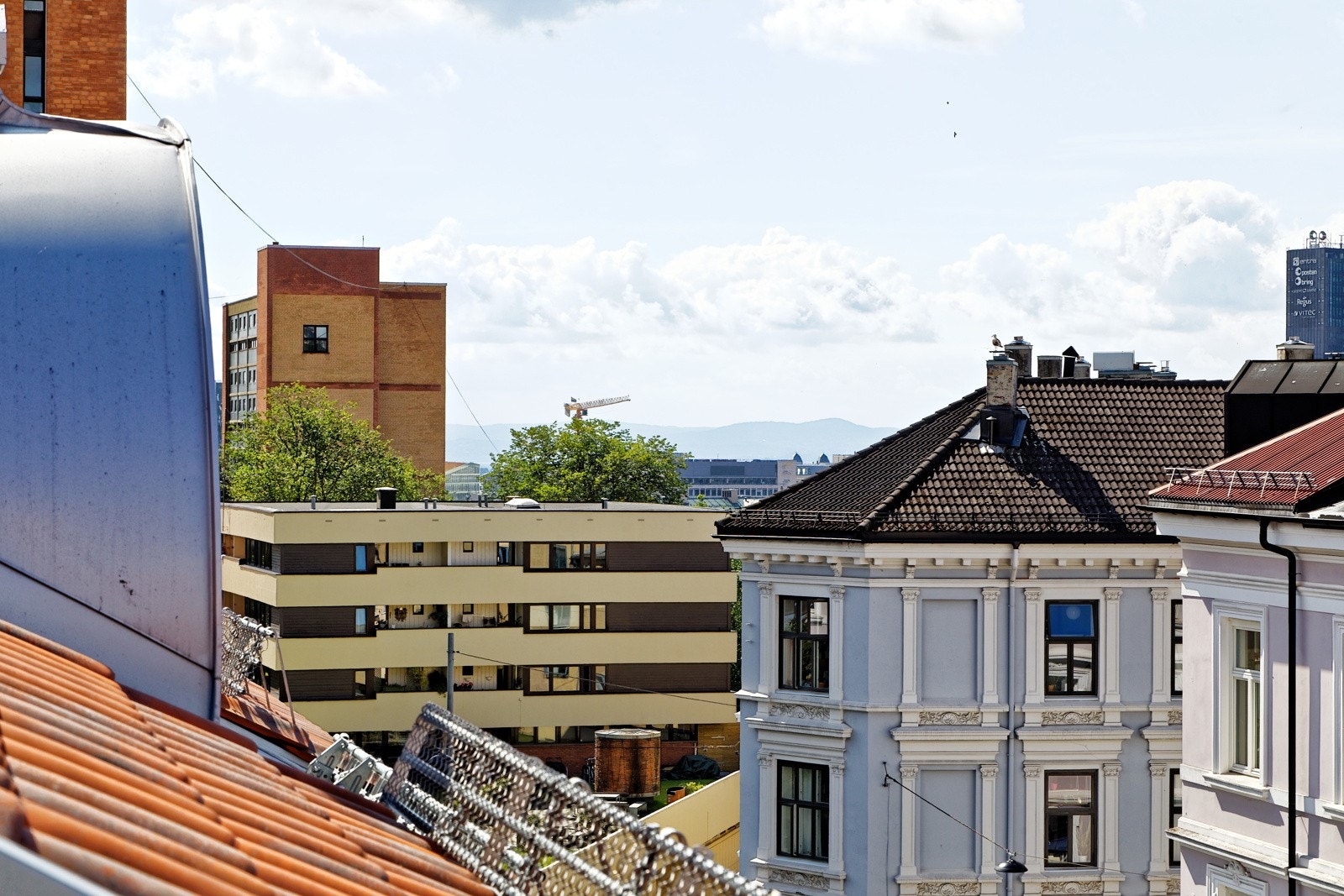 Fantastisk utsikt fra takterrassen Galleribilde