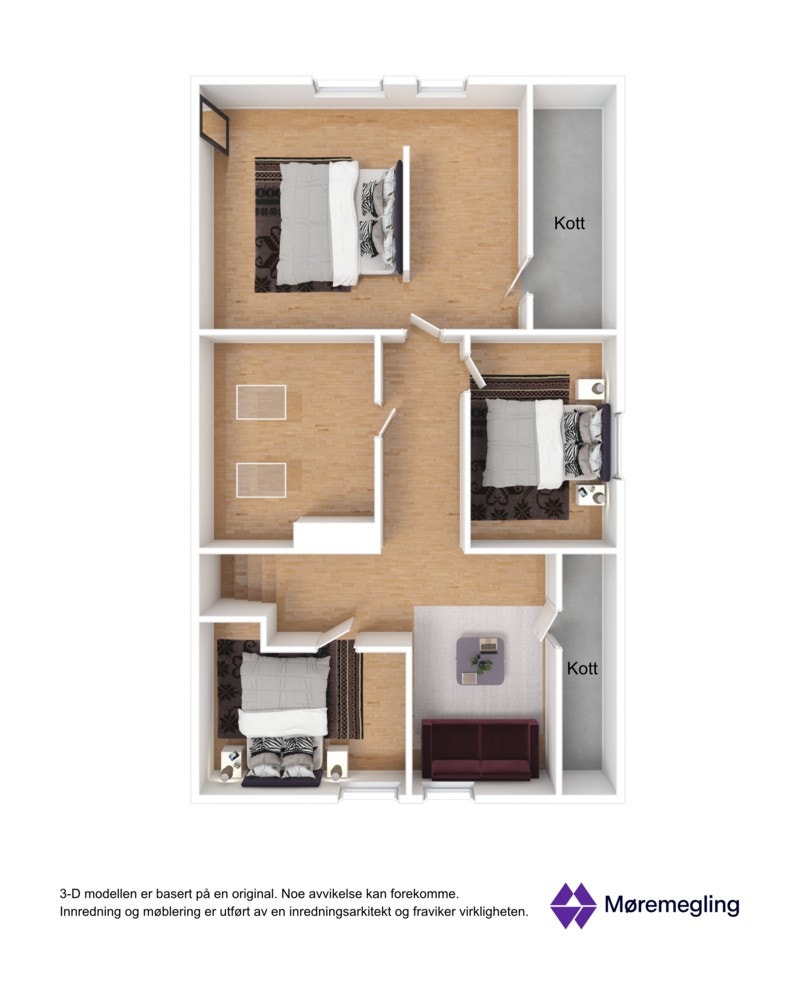 Planløsning loft - 3D Galleribilde