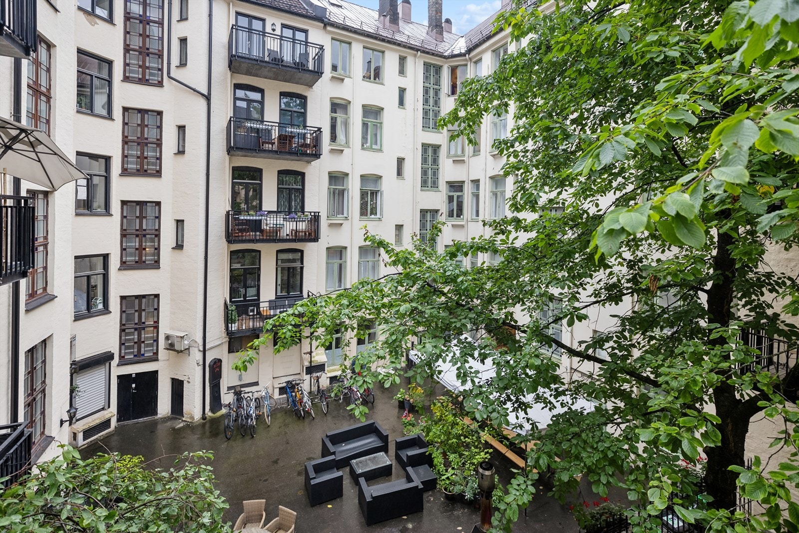Bakgård. Galleribilde