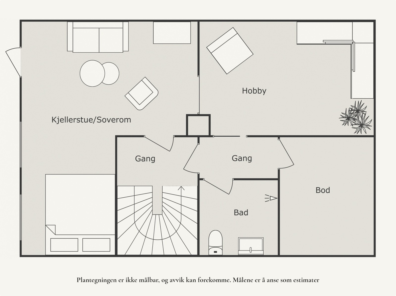 Plantegning underetasje Galleribilde