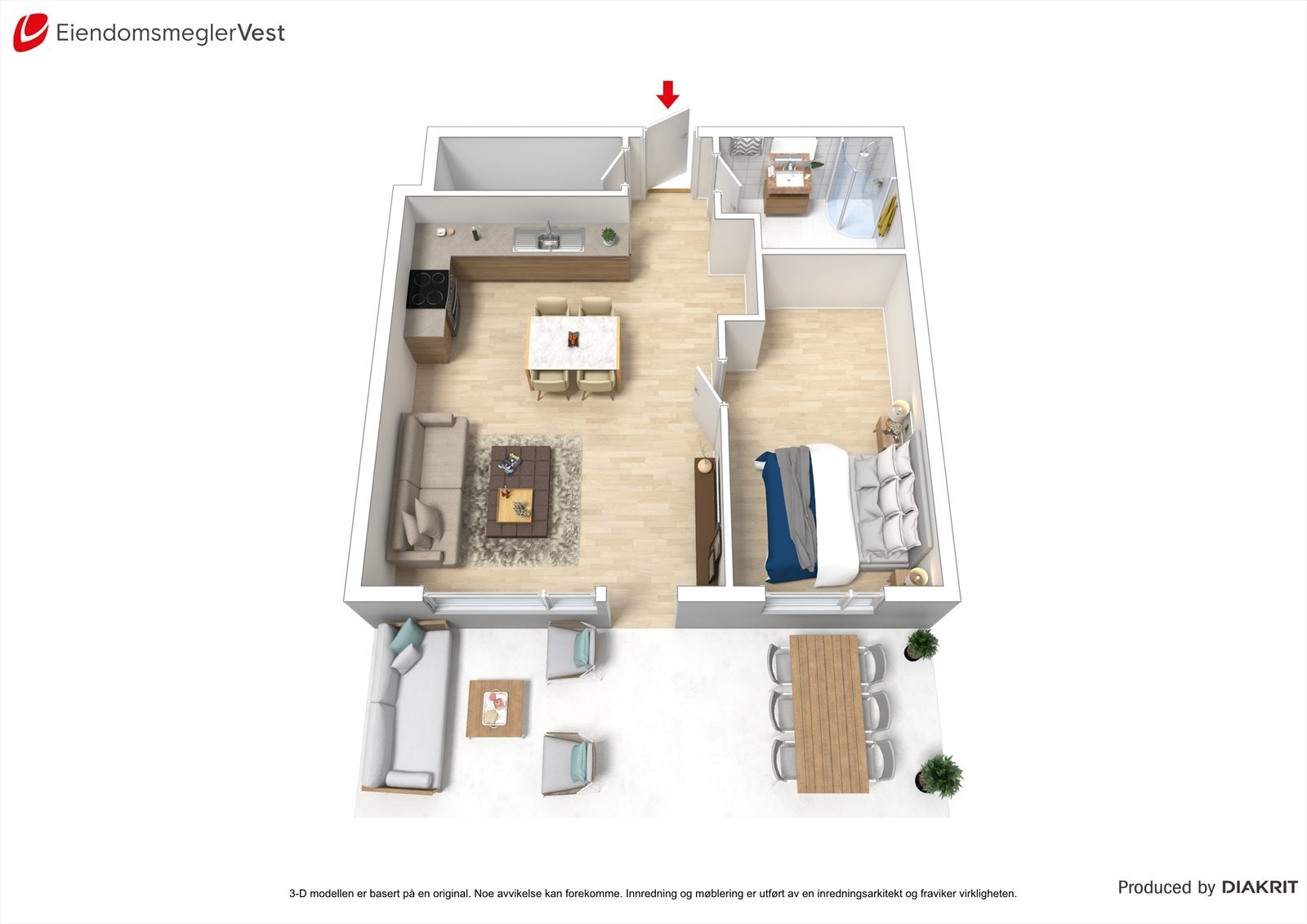 Plantegning 3D. Galleribilde