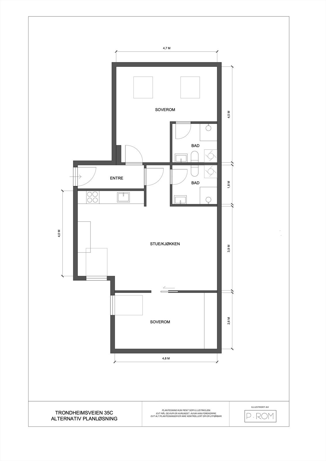 Alternativ plantegning. Galleribilde