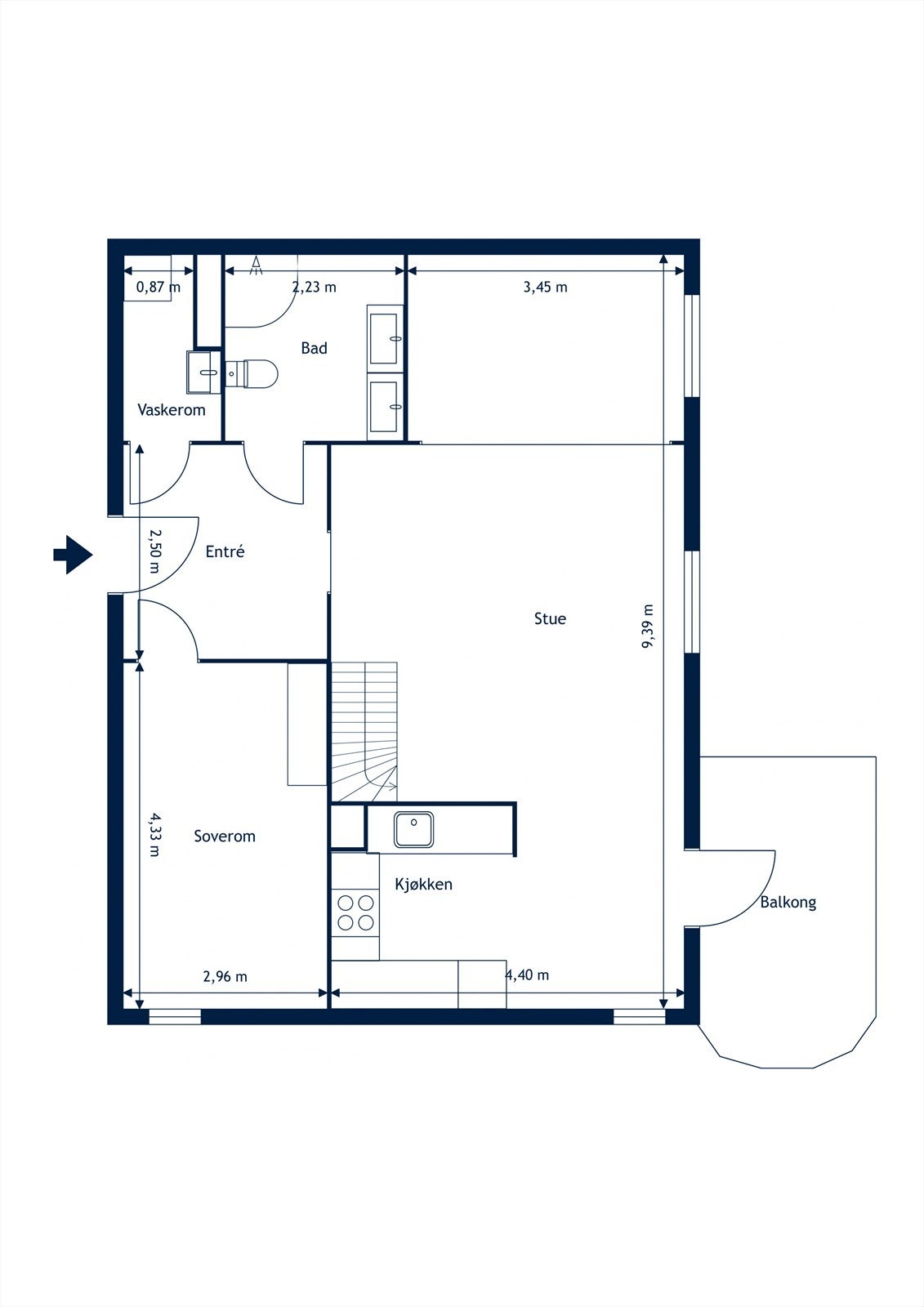 Floorplan letterhead - Thurmanns Gate 10c, 0461 OSLO - 6. Etasje - 2D Floor Plan.jpg Galleribilde
