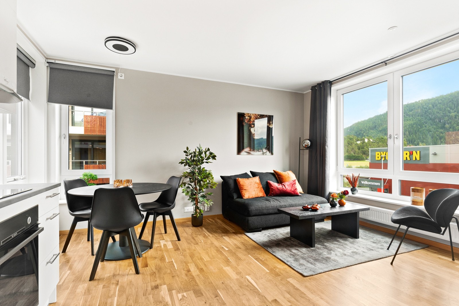 Leiligheten er meget lys og luftig med lysinnslipp fra 3 sider. Galleribilde