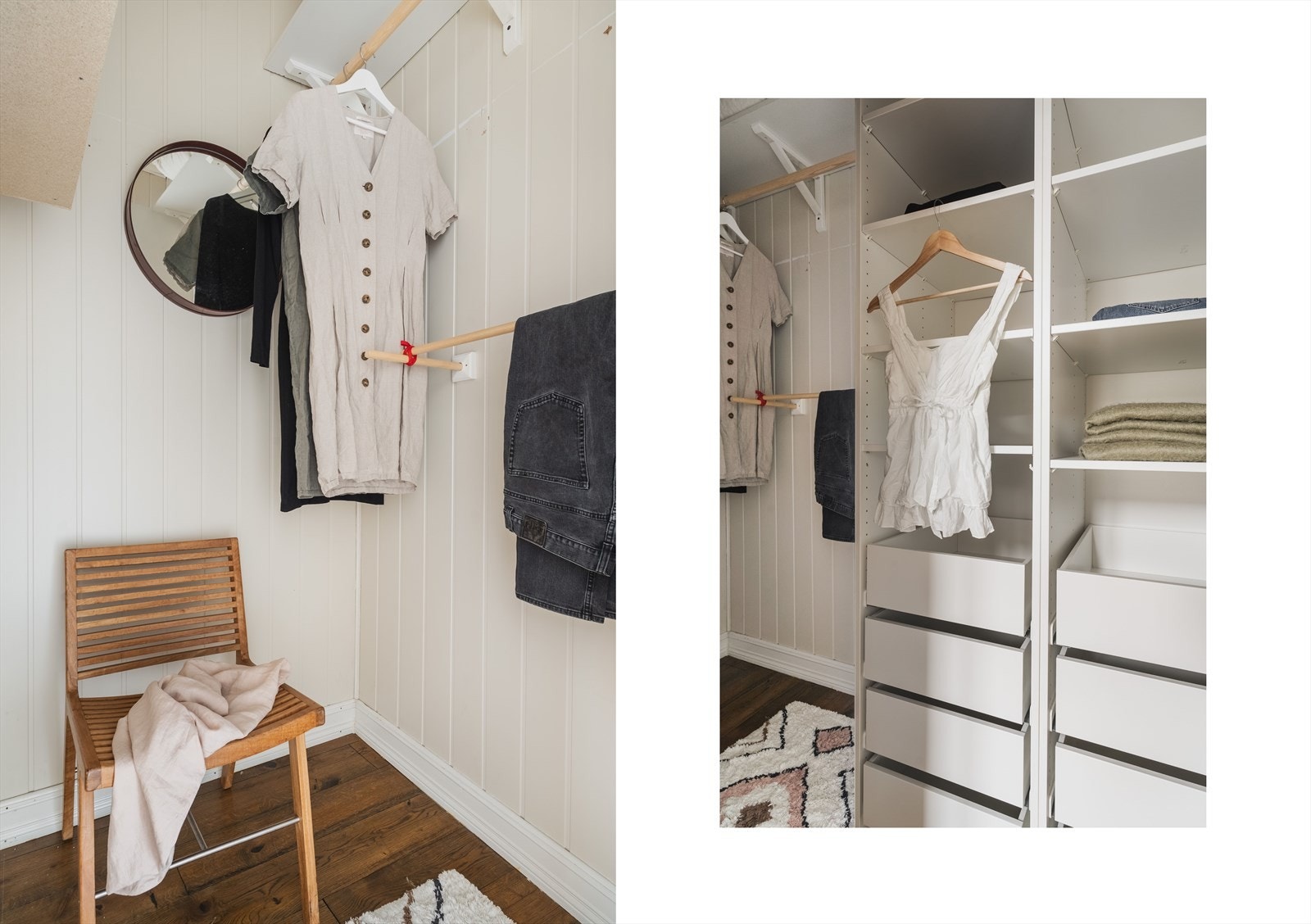 Walk in closet tilknyttet soverom Galleribilde