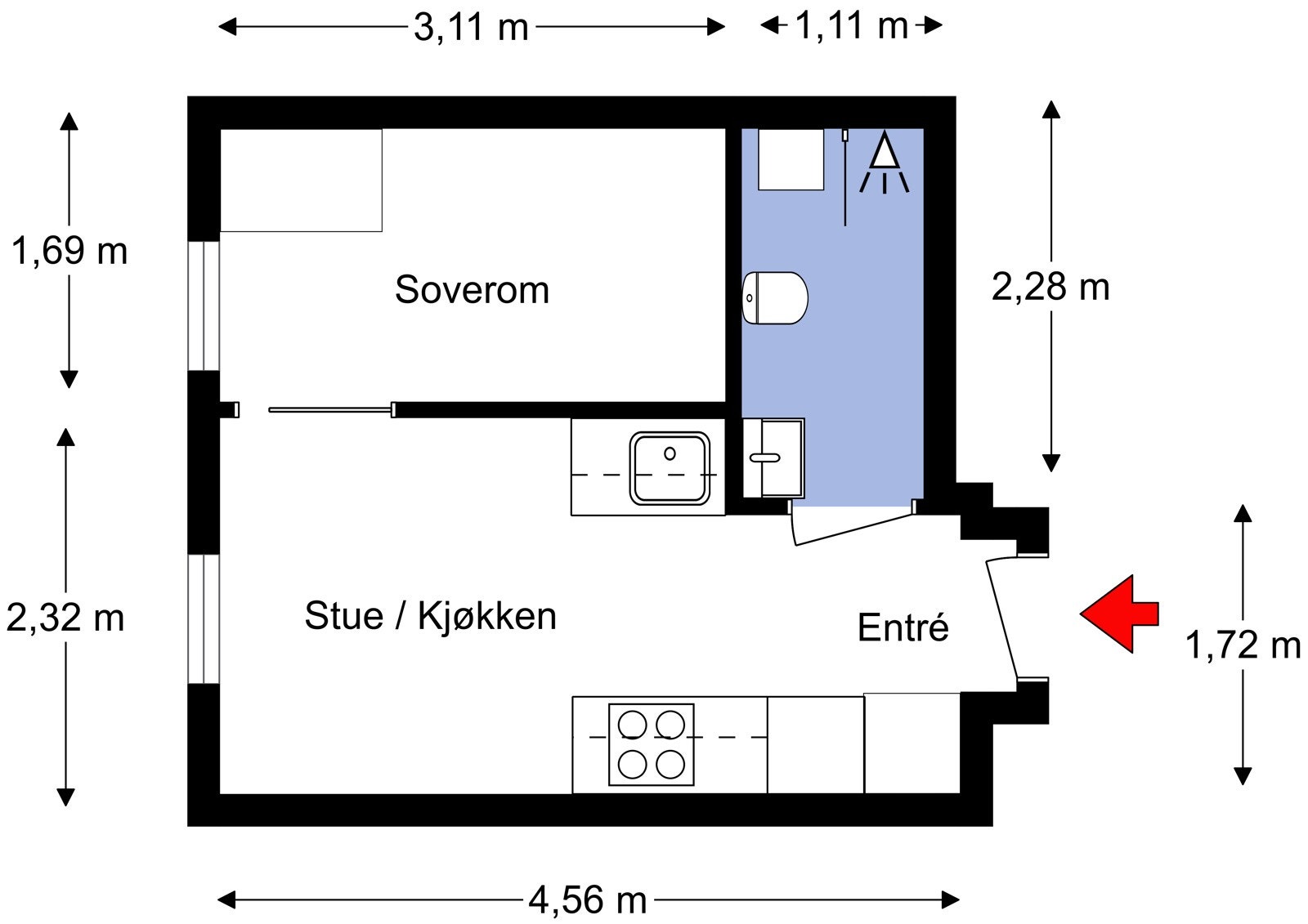 Vi begynner med plantegningen slik at du får god oversikt før du blar videre. Galleribilde