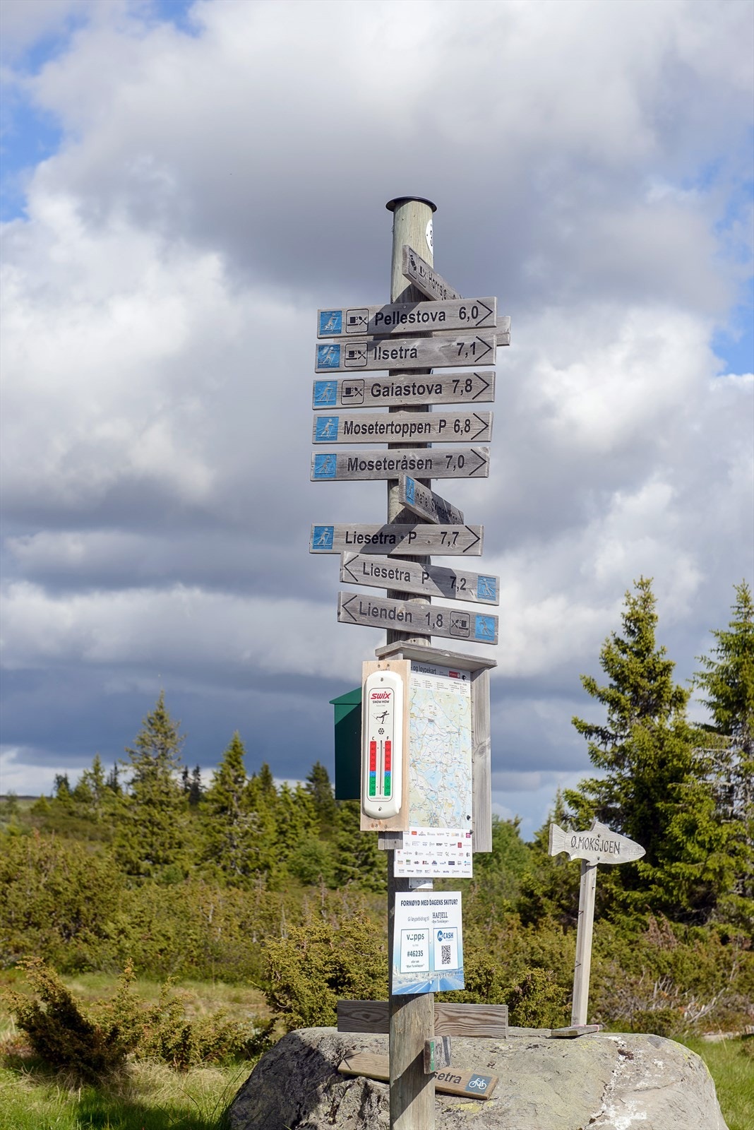 Hytta har gode skiturmuligheter på vinteren. Galleribilde