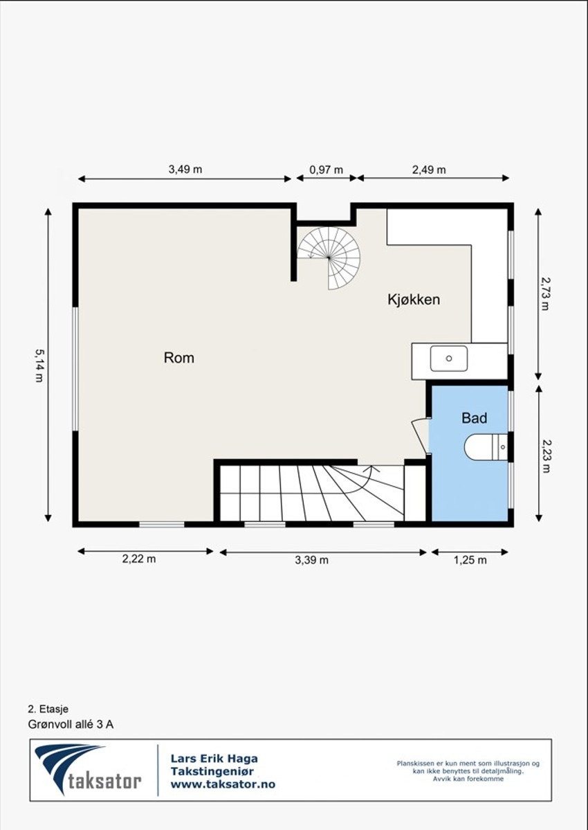 Planskisse 2. etasje Galleribilde