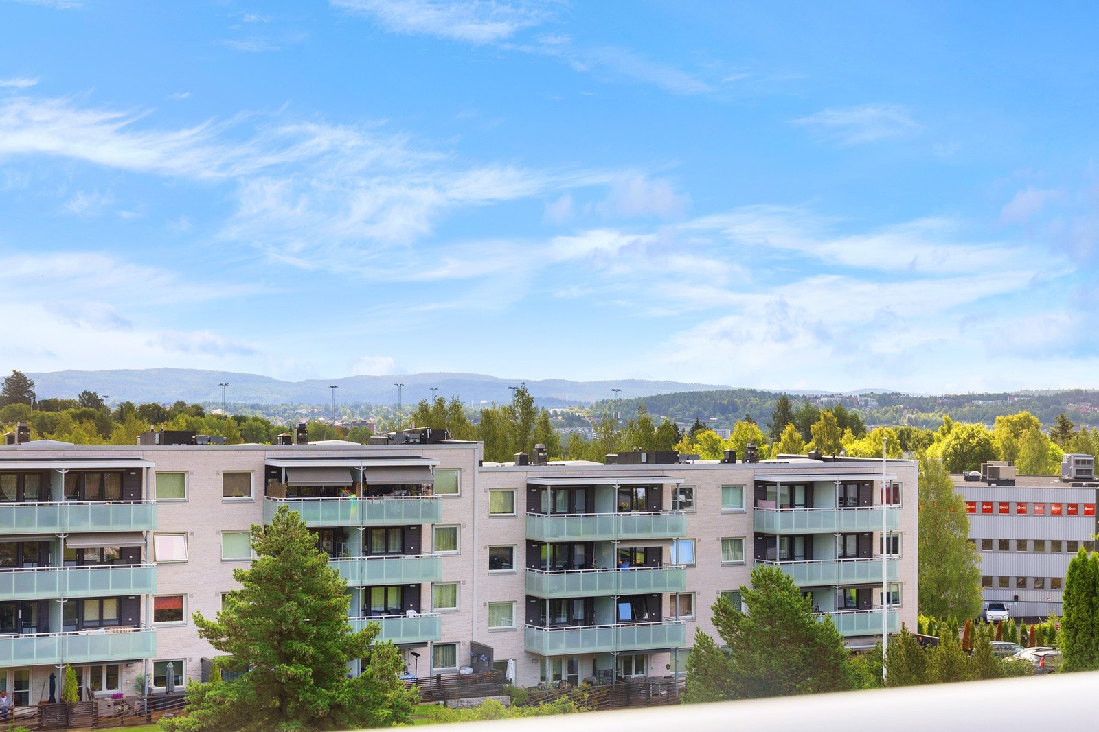 Hyggelig utsyn fra balkongen. Galleribilde