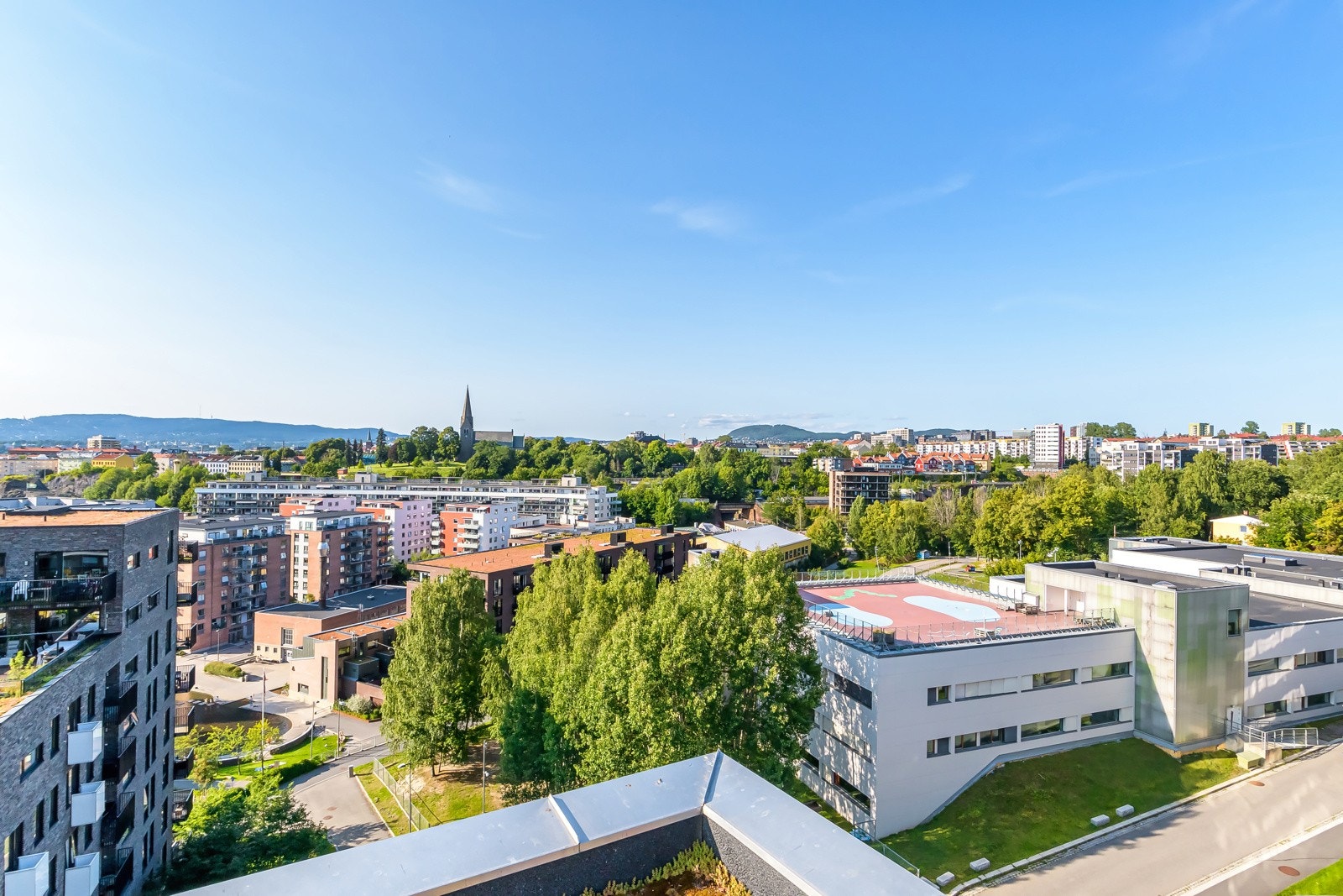 Utsikt fra takterrassen. Galleribilde
