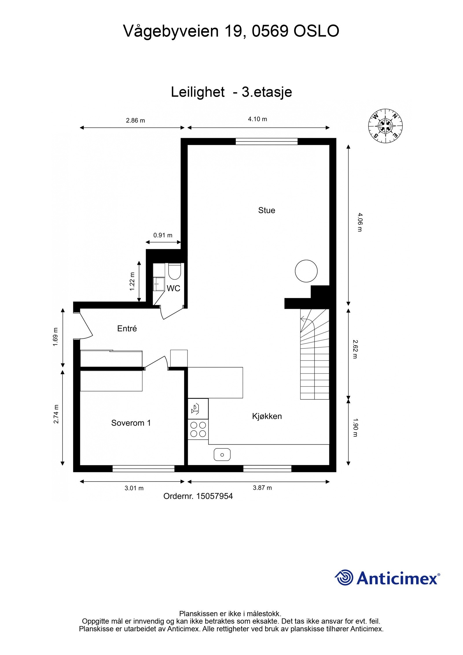 Plantegning 3. etasje. Galleribilde