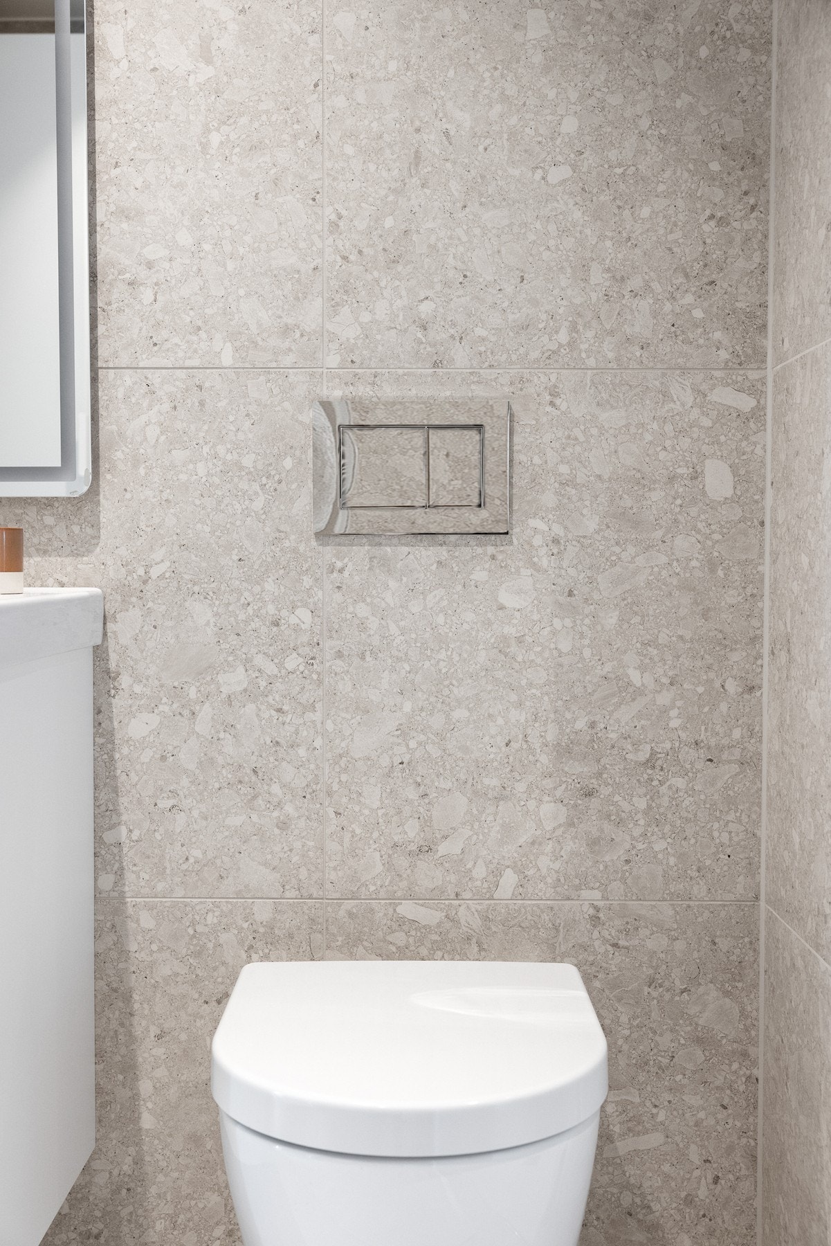 Badet ble pusset opp i 2023, i likhet med resten av leiligheten Galleribilde