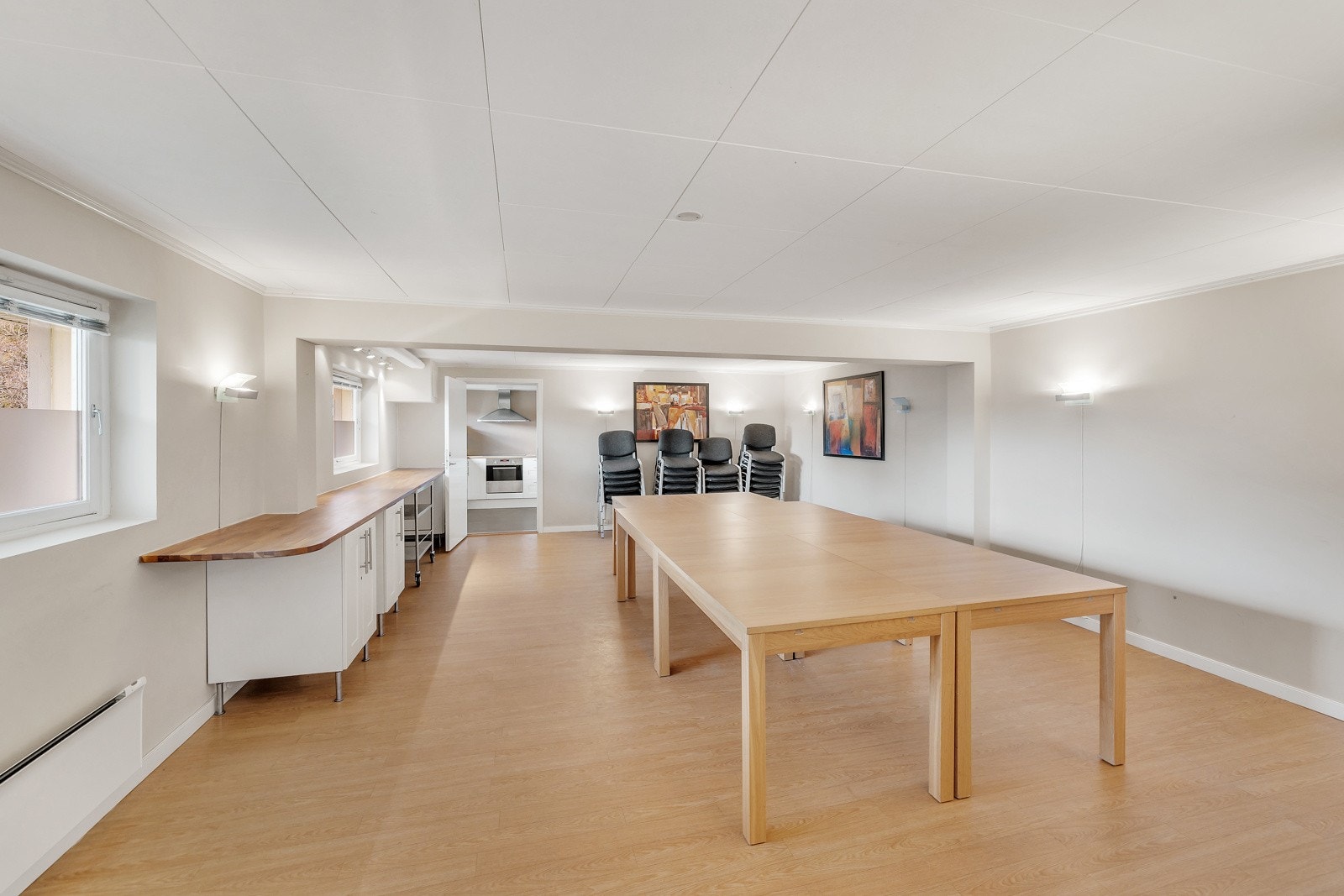 Borettslaget har eget selskapslokale som beboere kan leie for en billig penge. Galleribilde