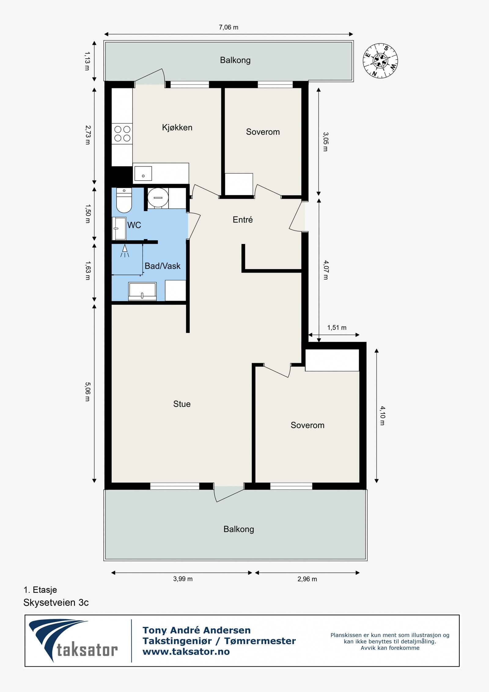 Romslig og praktisk planløsning Galleribilde