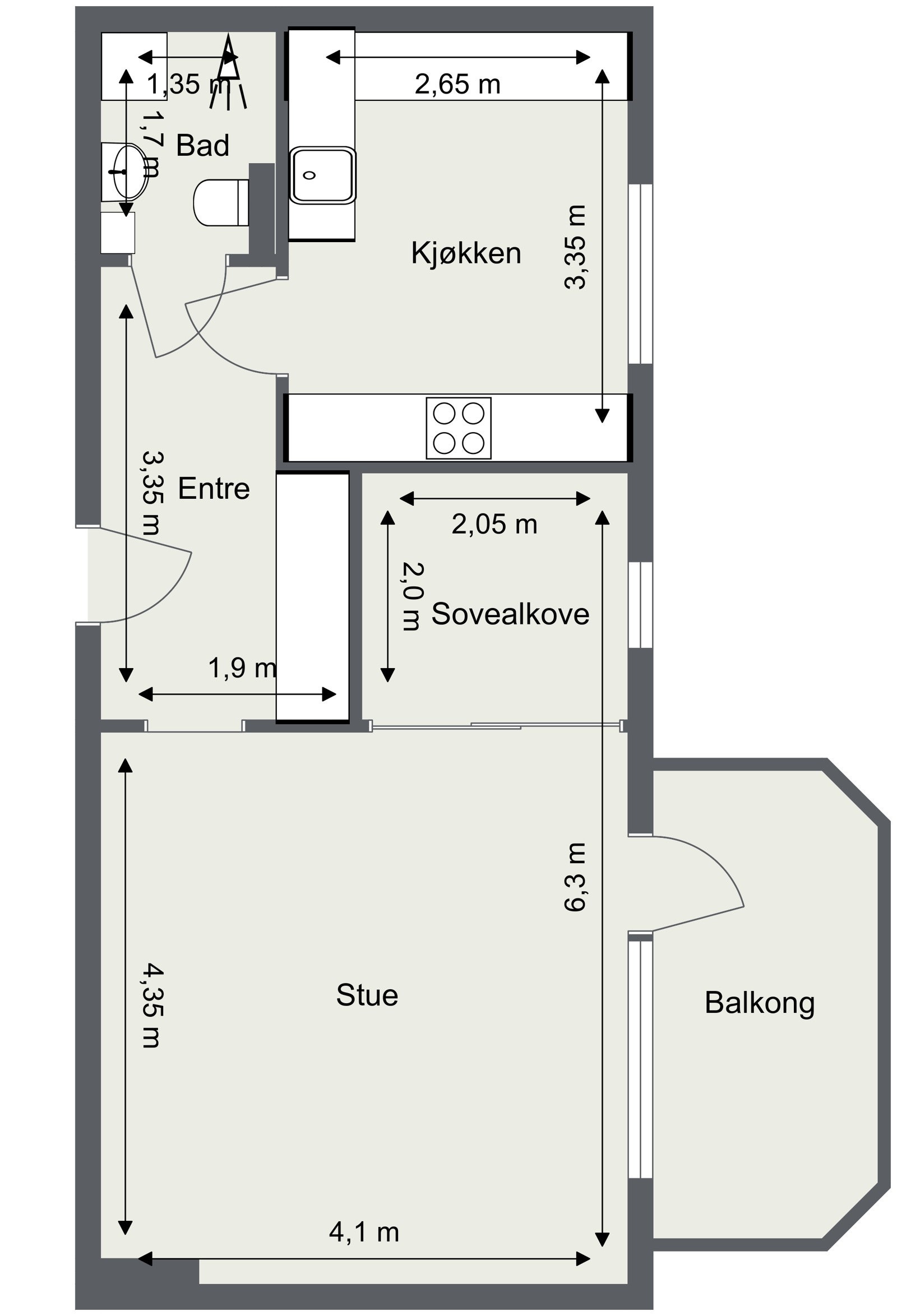 Plantegning Galleribilde