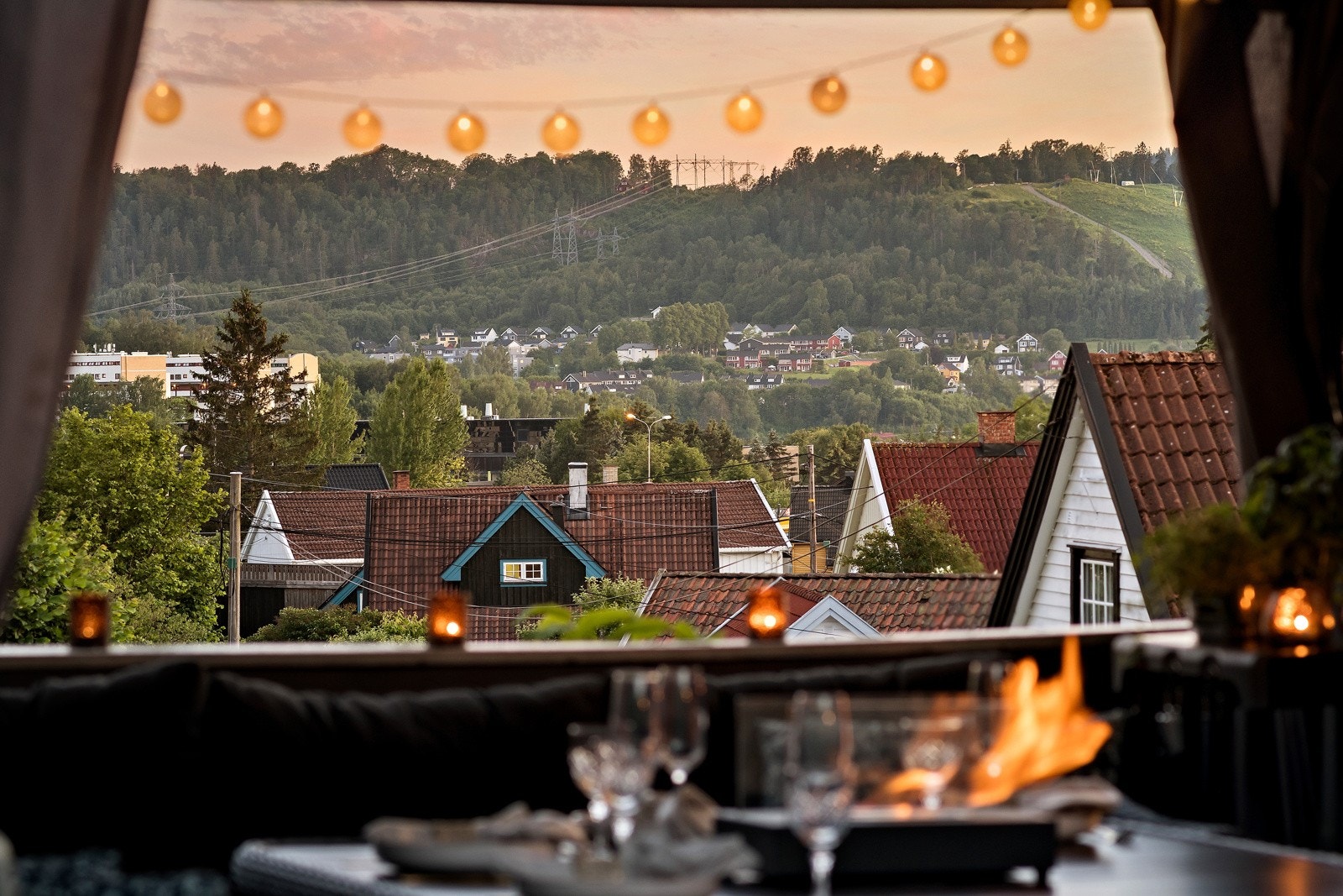 Flott utsikt fra markterrassen Galleribilde