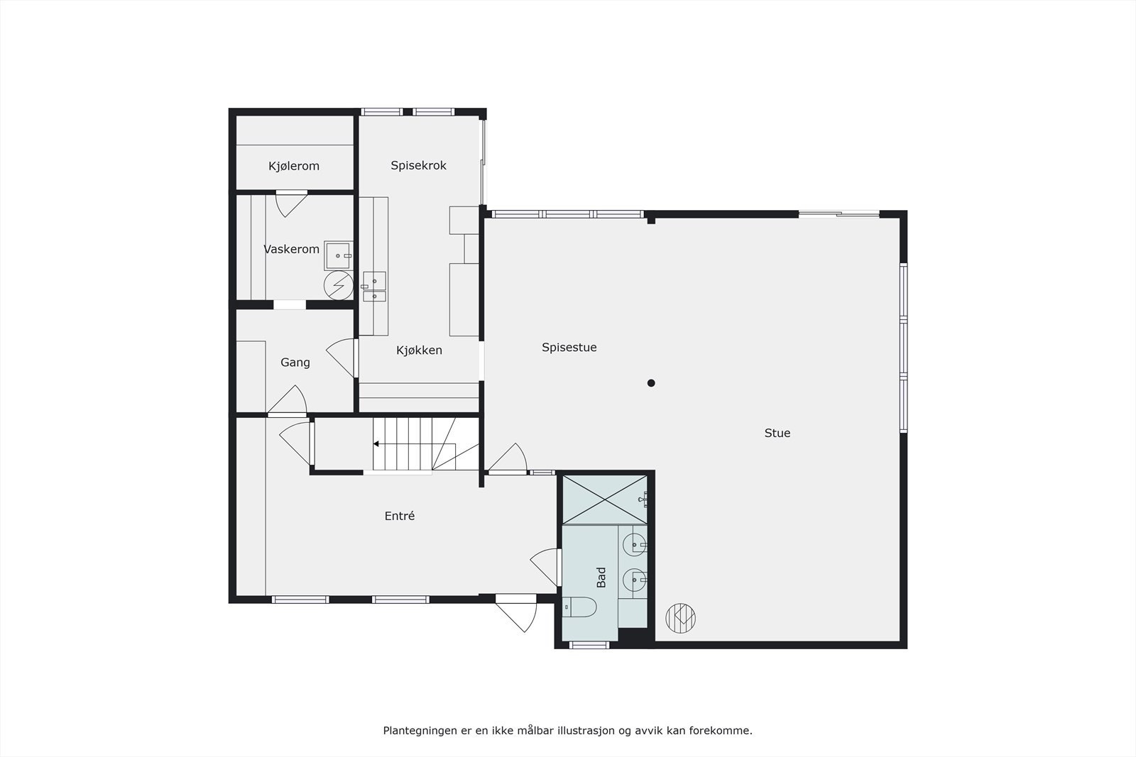 Plantegning 1.etasje Galleribilde