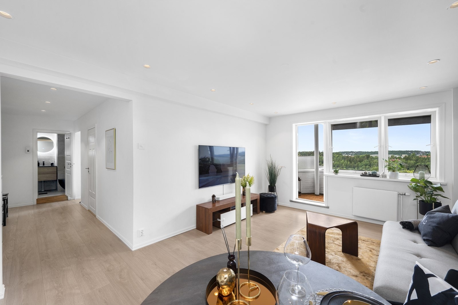 Store luftige rom i leiligheten. Galleribilde