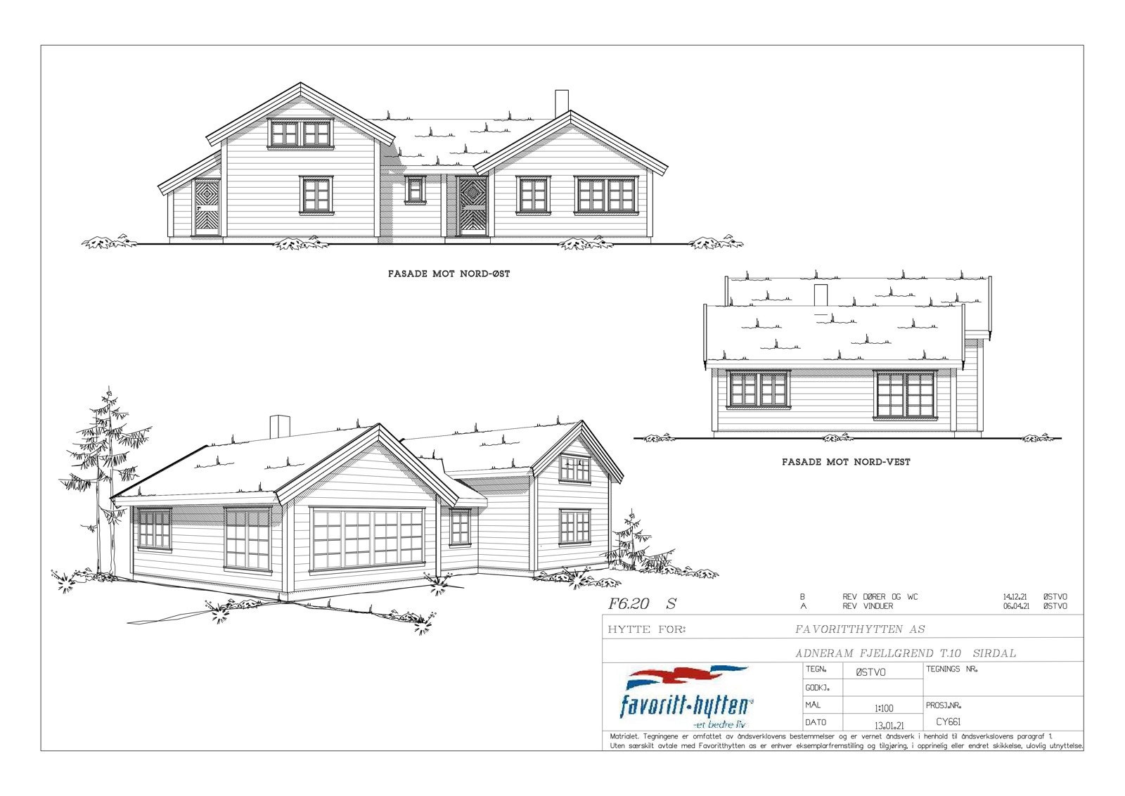 Fasadetegning Galleribilde