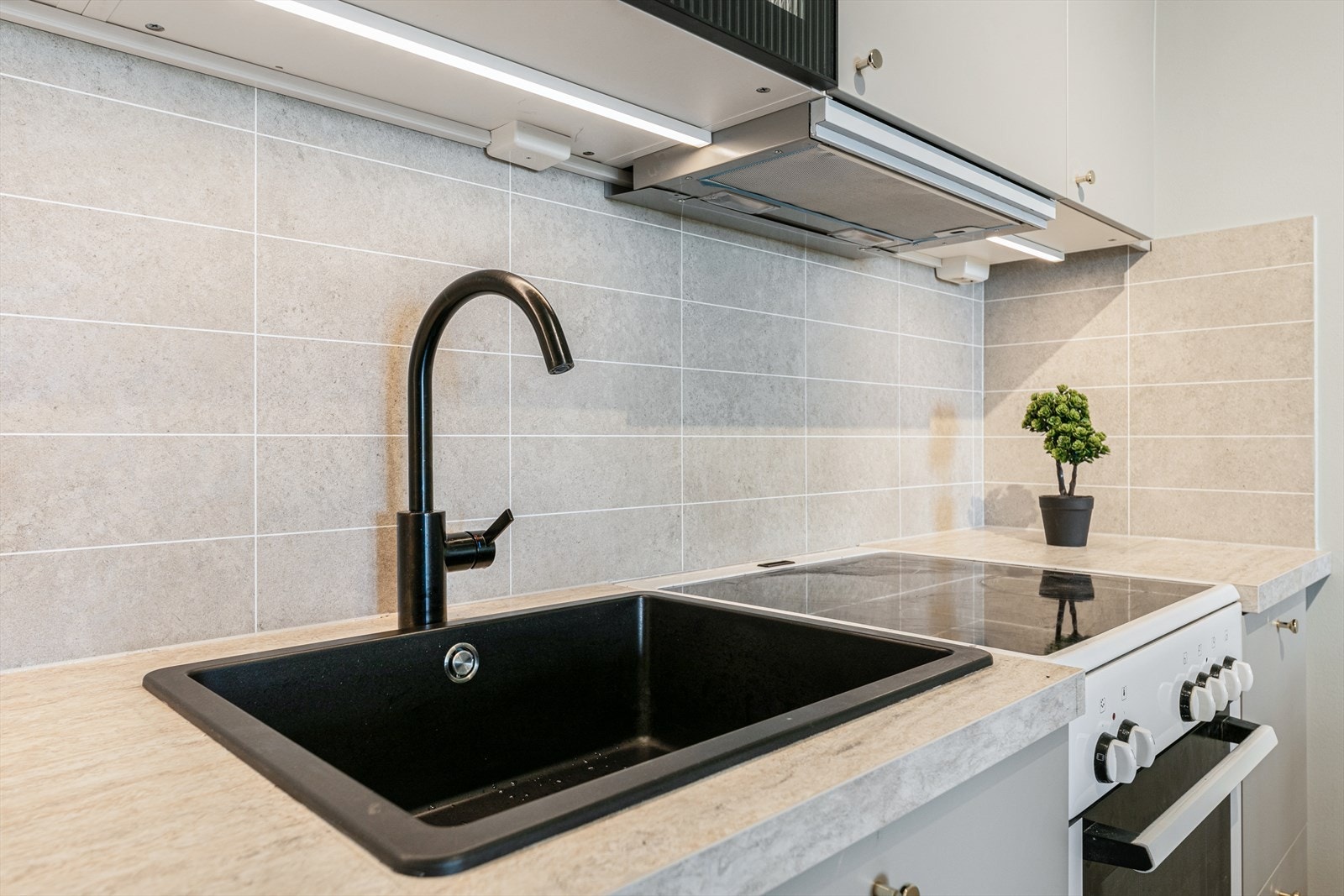 Integrerte hvitevarer med oppvaskmaskin og kjøl/fryseskap Galleribilde