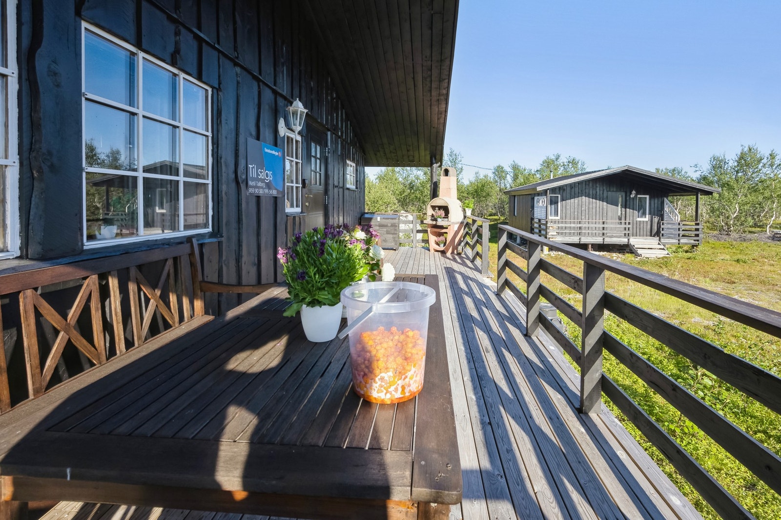 Ved inngangspartiet er det plass for sittegruppe Galleribilde