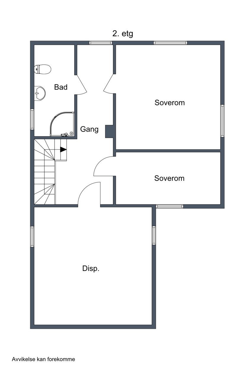 Plantegning 2. etasje Galleribilde