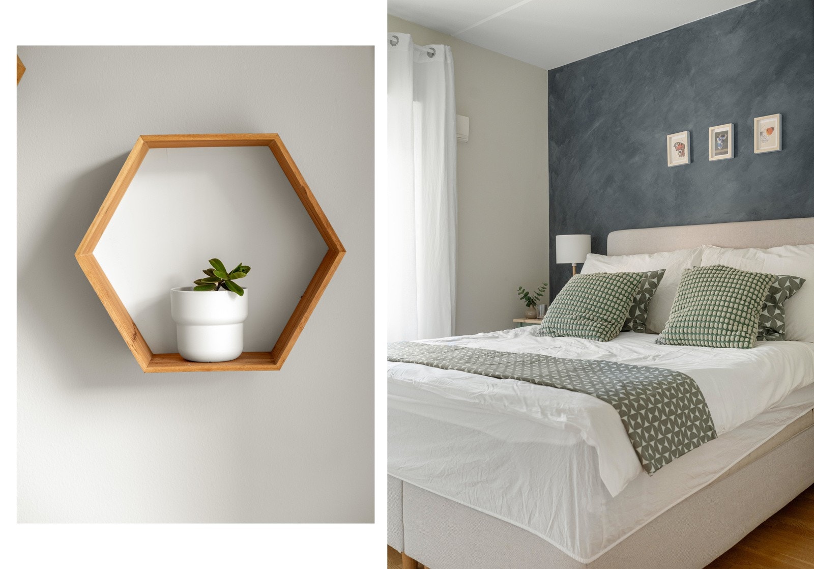 Soverommet er innredet med en seng som er 1,60m bred, nattbord på hver side og garderobe. Galleribilde