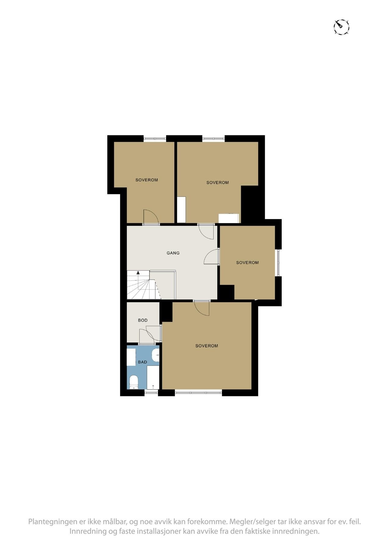 2D plantegning 2. etasje Galleribilde