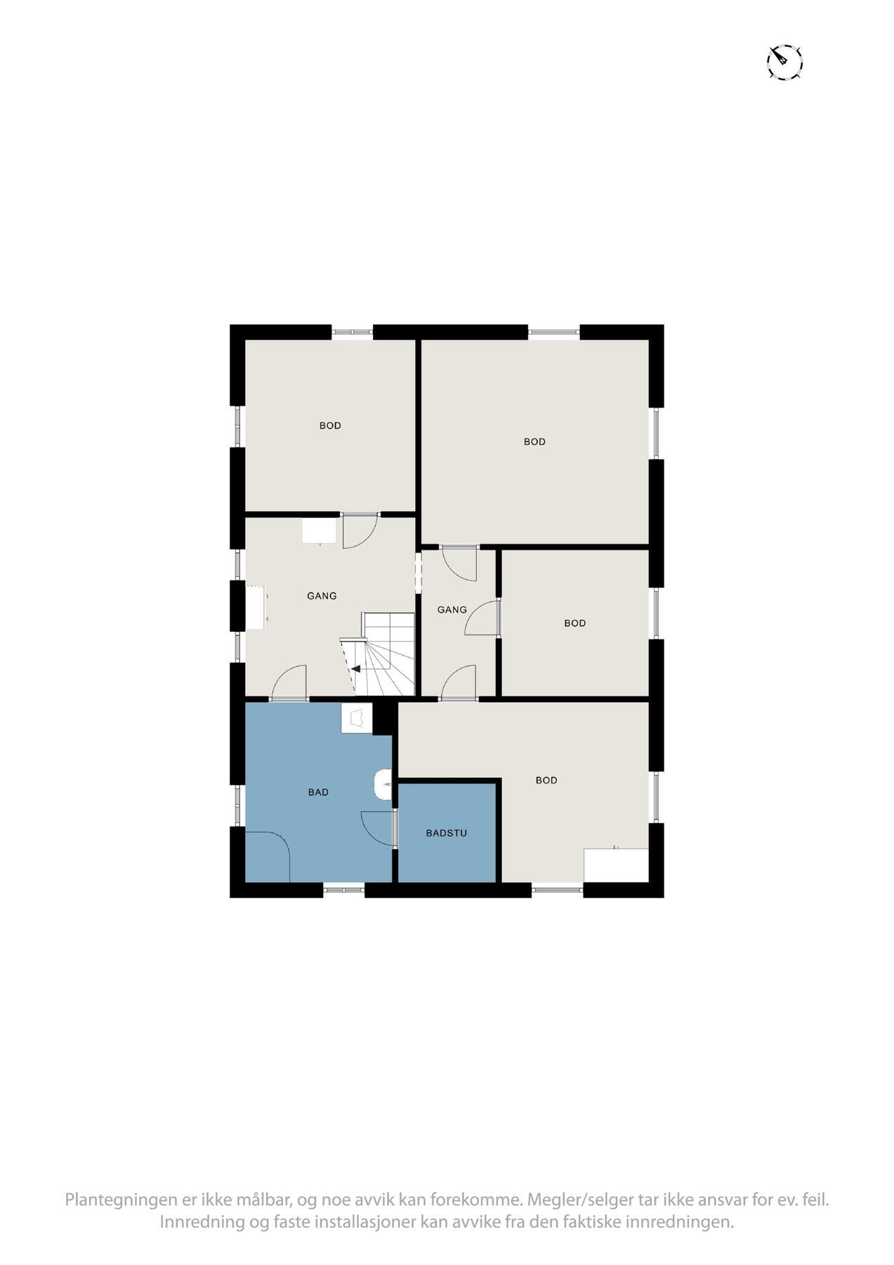 2D plantegning underetasje Galleribilde