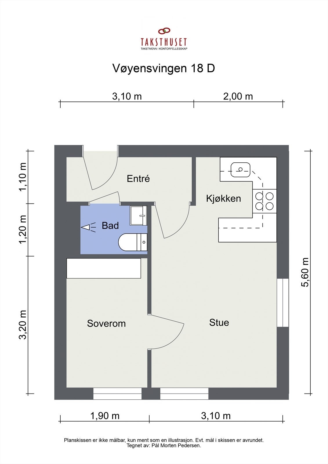 Arealeffektiv planløsning med gode rom Galleribilde