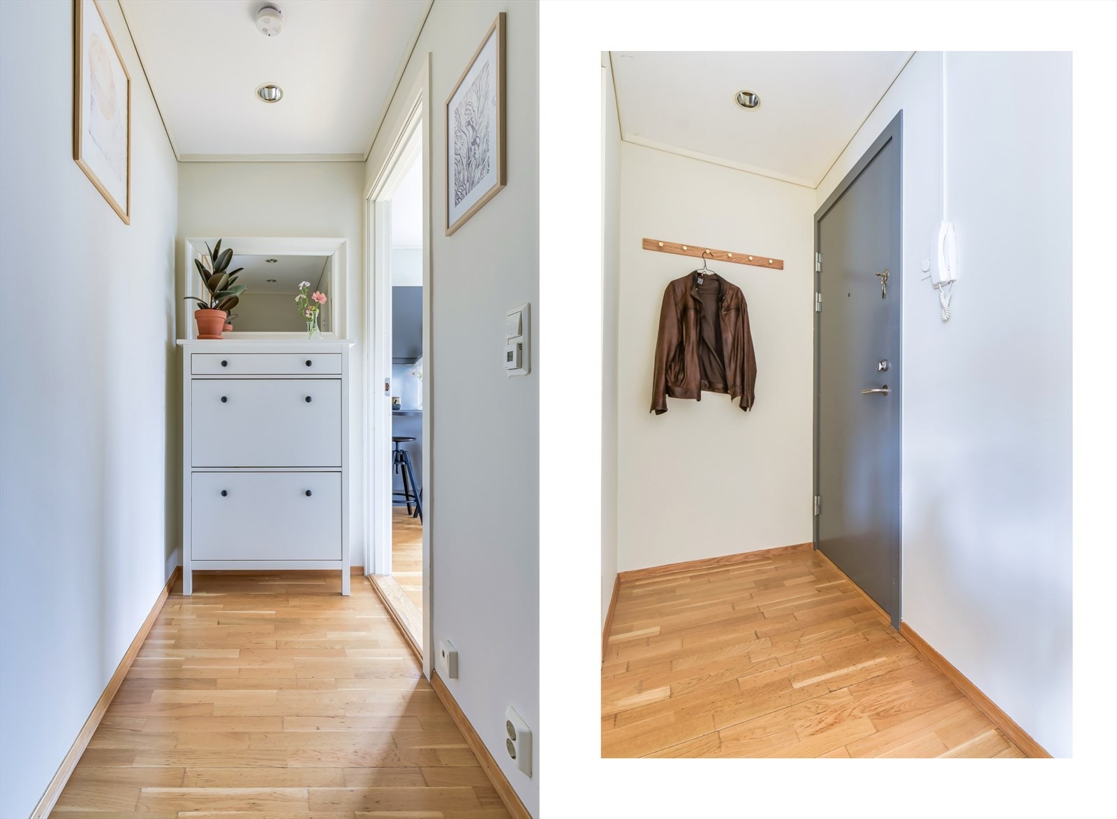 Gang/entré med plass til sko -/og klesavheng Galleribilde