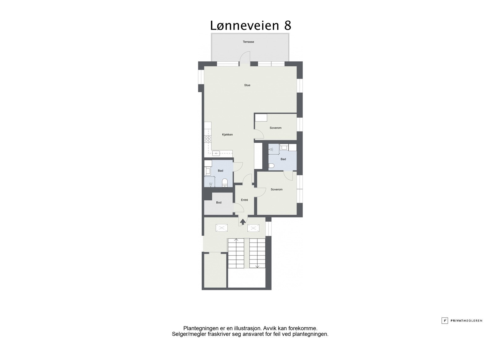 Plantegning - mulighet for å etablere hybel Galleribilde