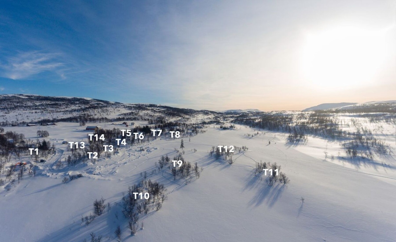 Tomtene markert Galleribilde