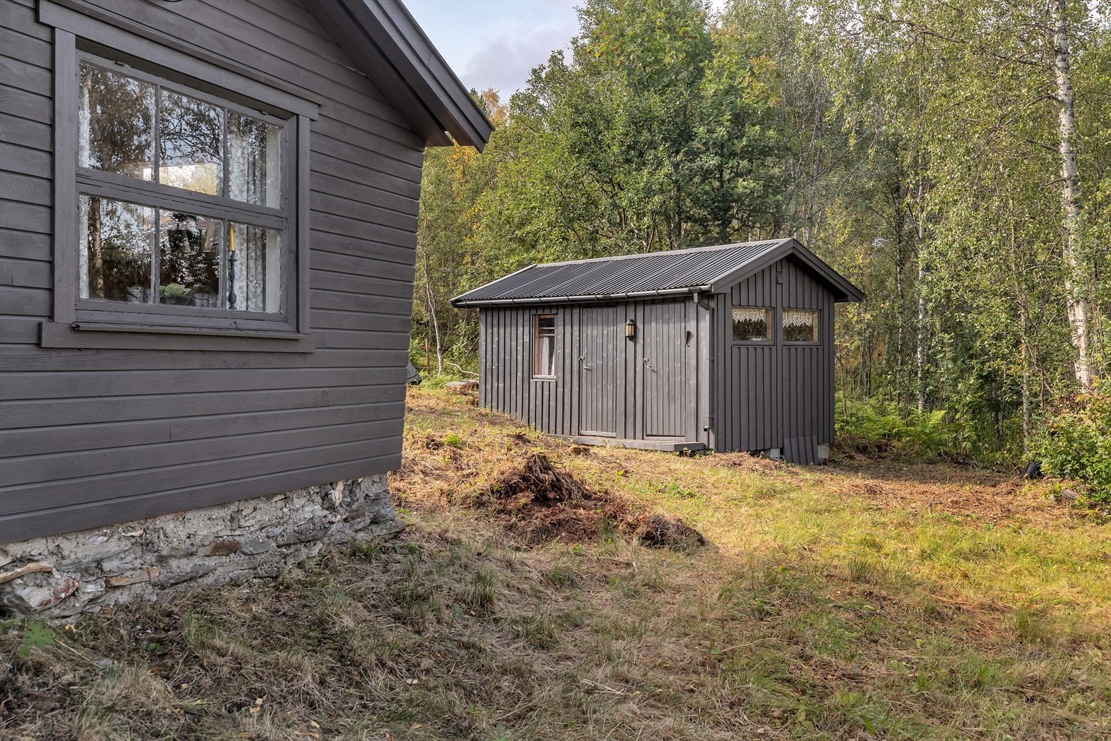 Annekset er 15kvm og har gjesterom og toalettrom Galleribilde