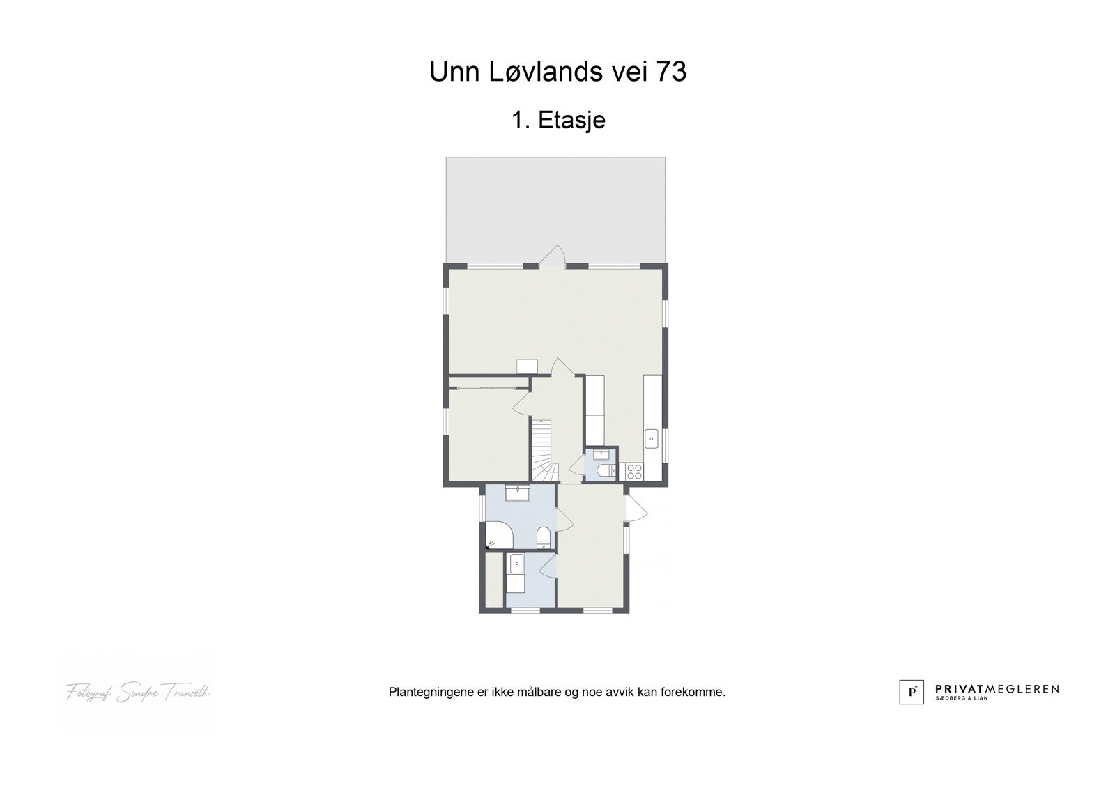 Plantegning 1.etg. laget av fotograf Galleribilde