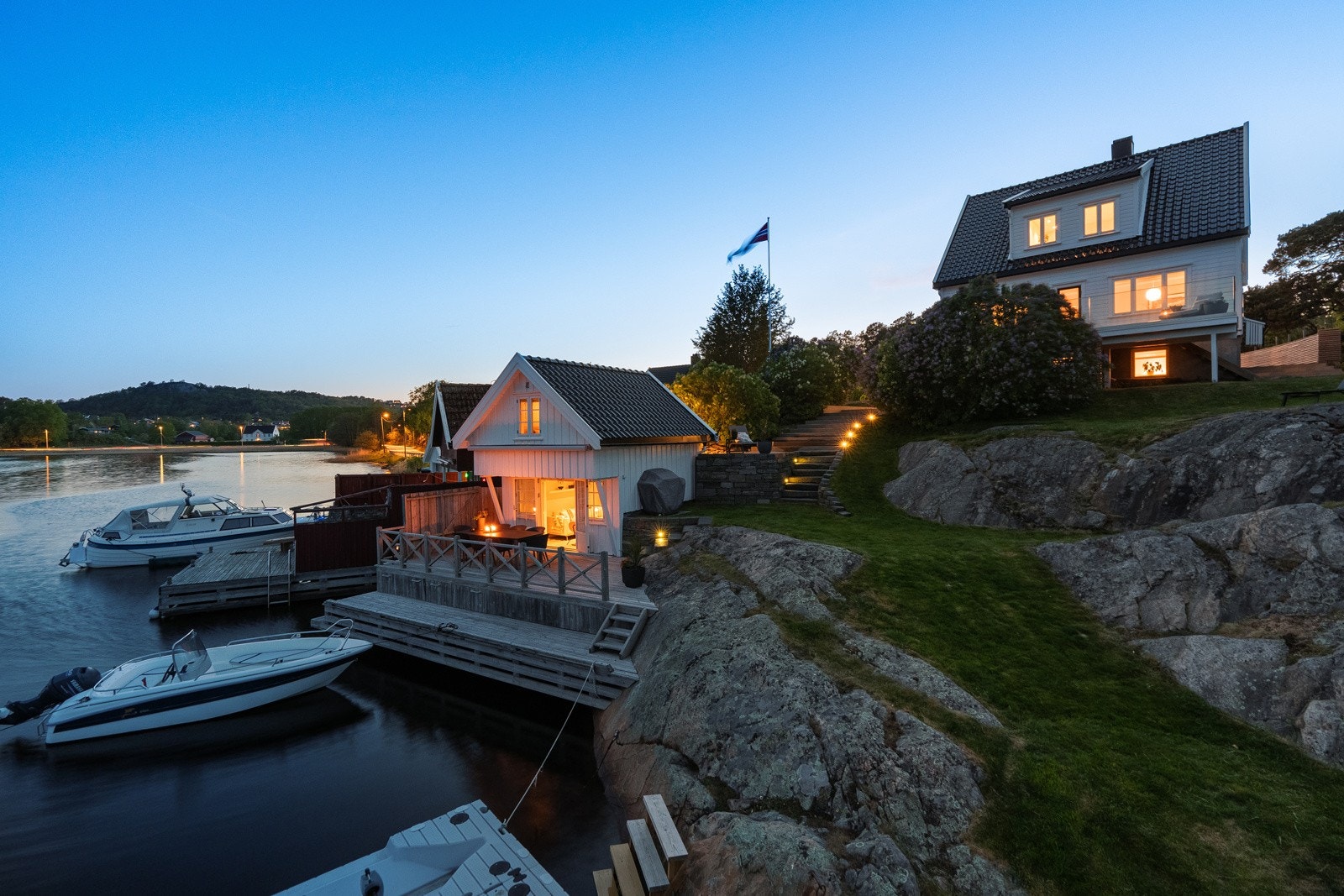 Kveldsbilde av eiendommen Galleribilde