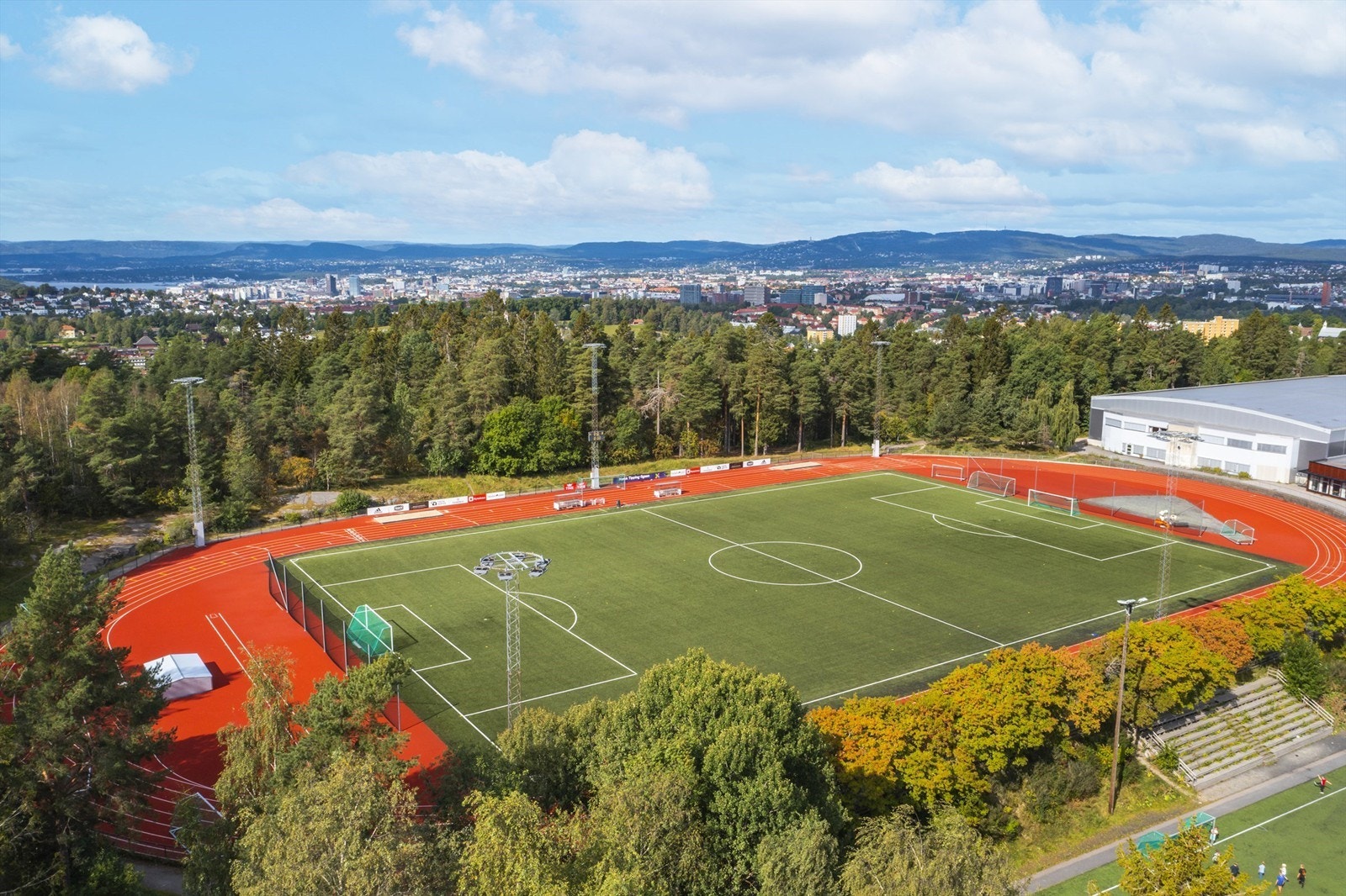 Oppsal Arena, drone, sommer. Galleribilde