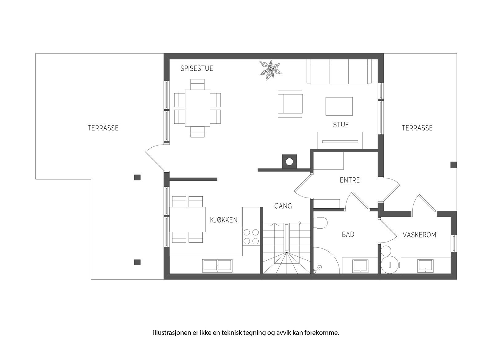Plantegning 1. etasje. Galleribilde
