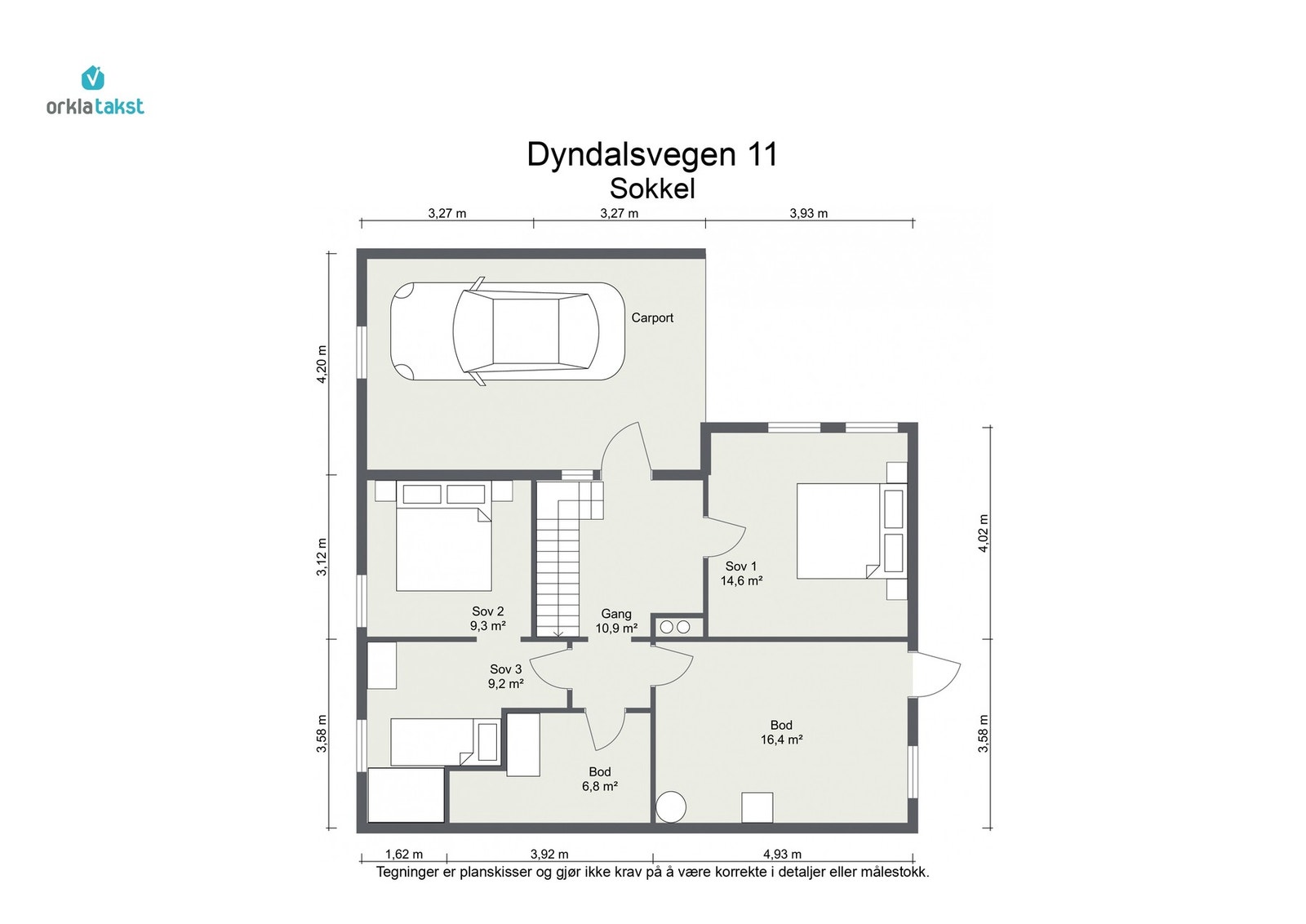 Plantegning underetasje. Galleribilde