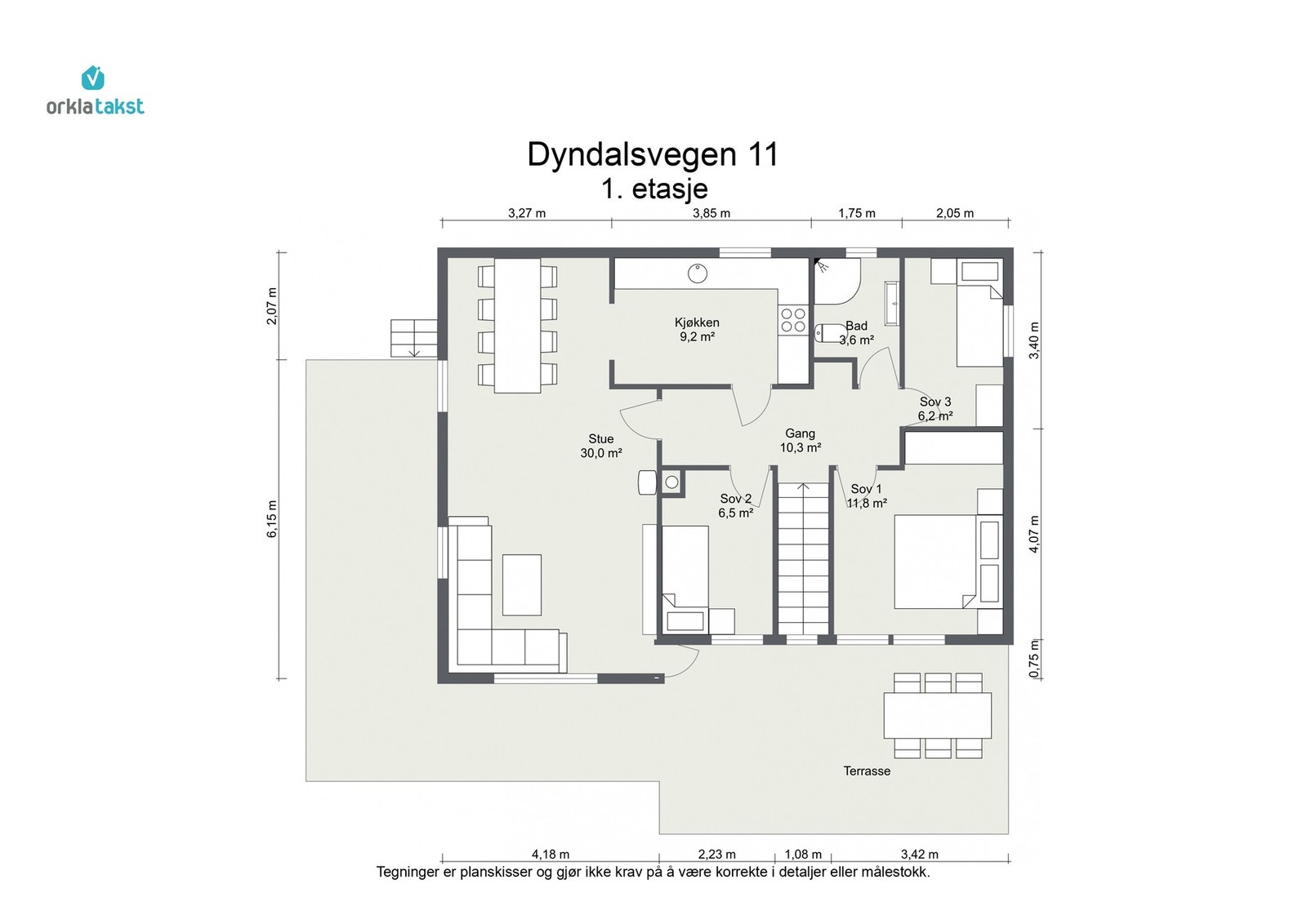 Plantegning 1. etasje. Galleribilde