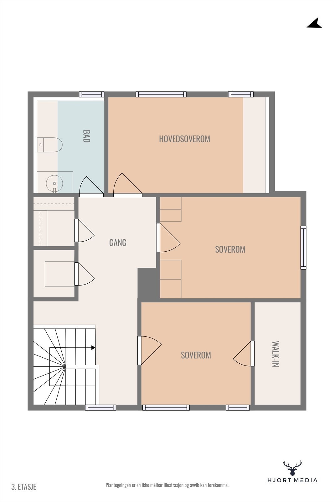 Plantegning loft. Galleribilde