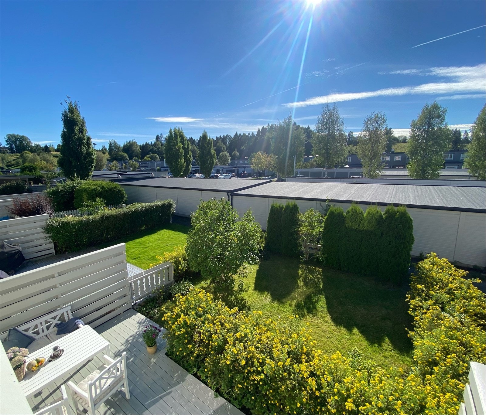 Vestvendt terrasse, privat bilde. Galleribilde
