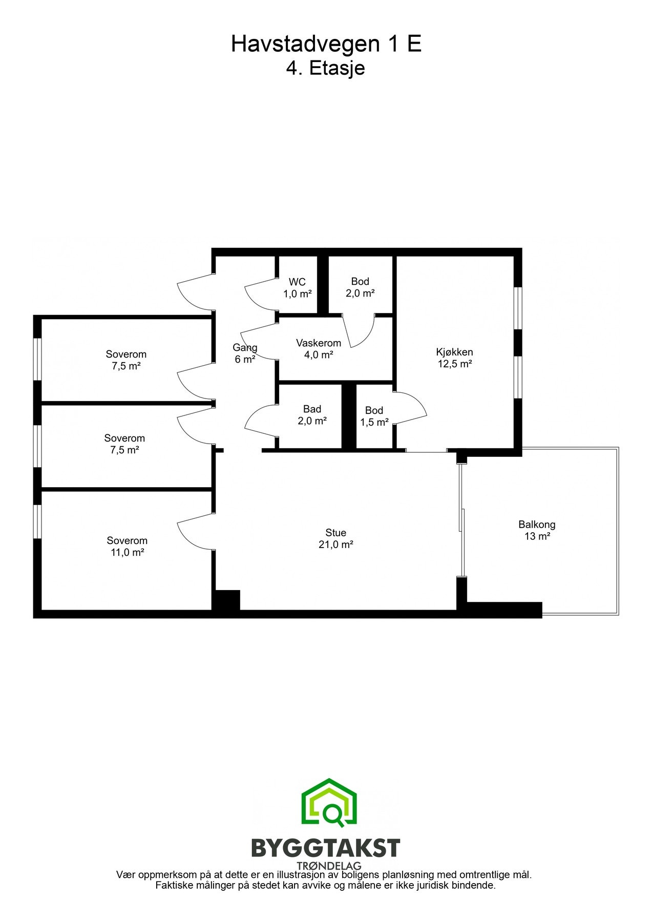 Planskisse 4. etasje. Galleribilde